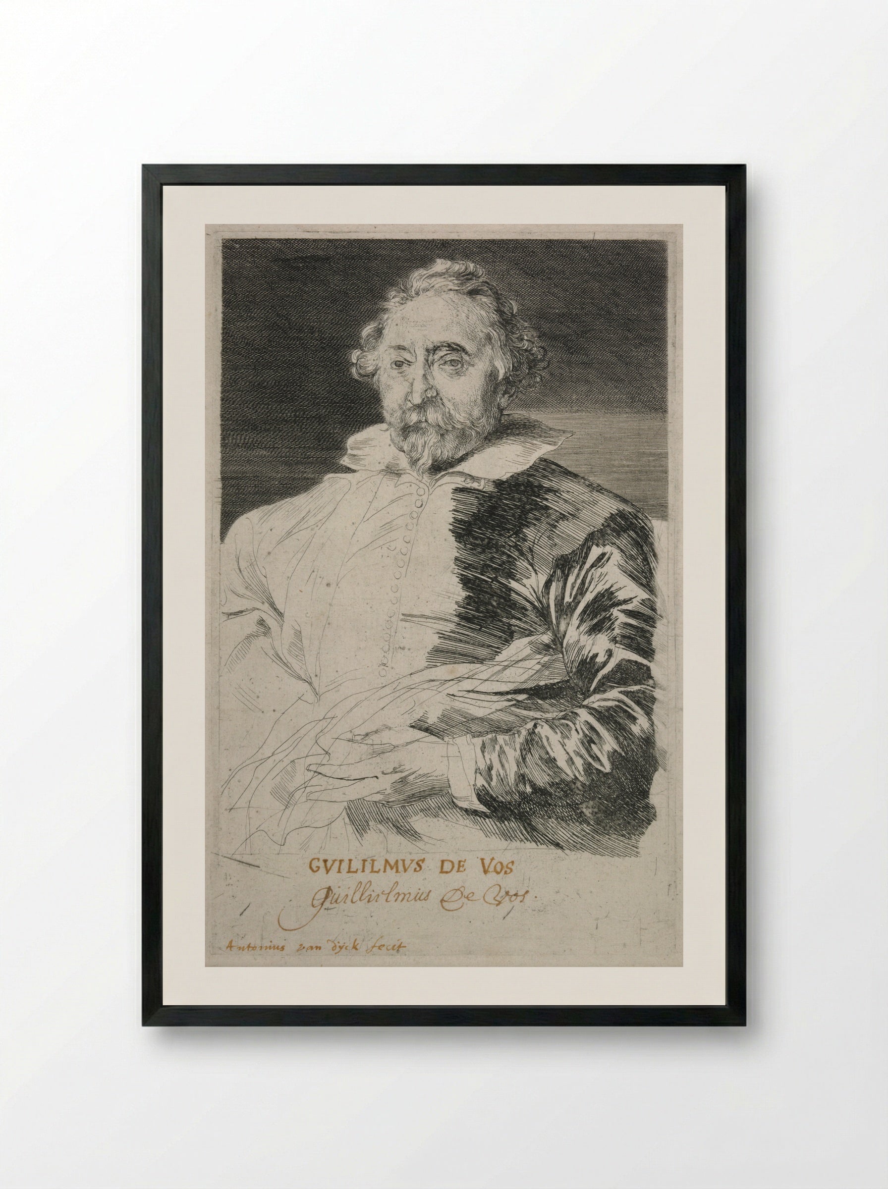 Willem de Vos - Anthony van Dyck - Framed Print Black