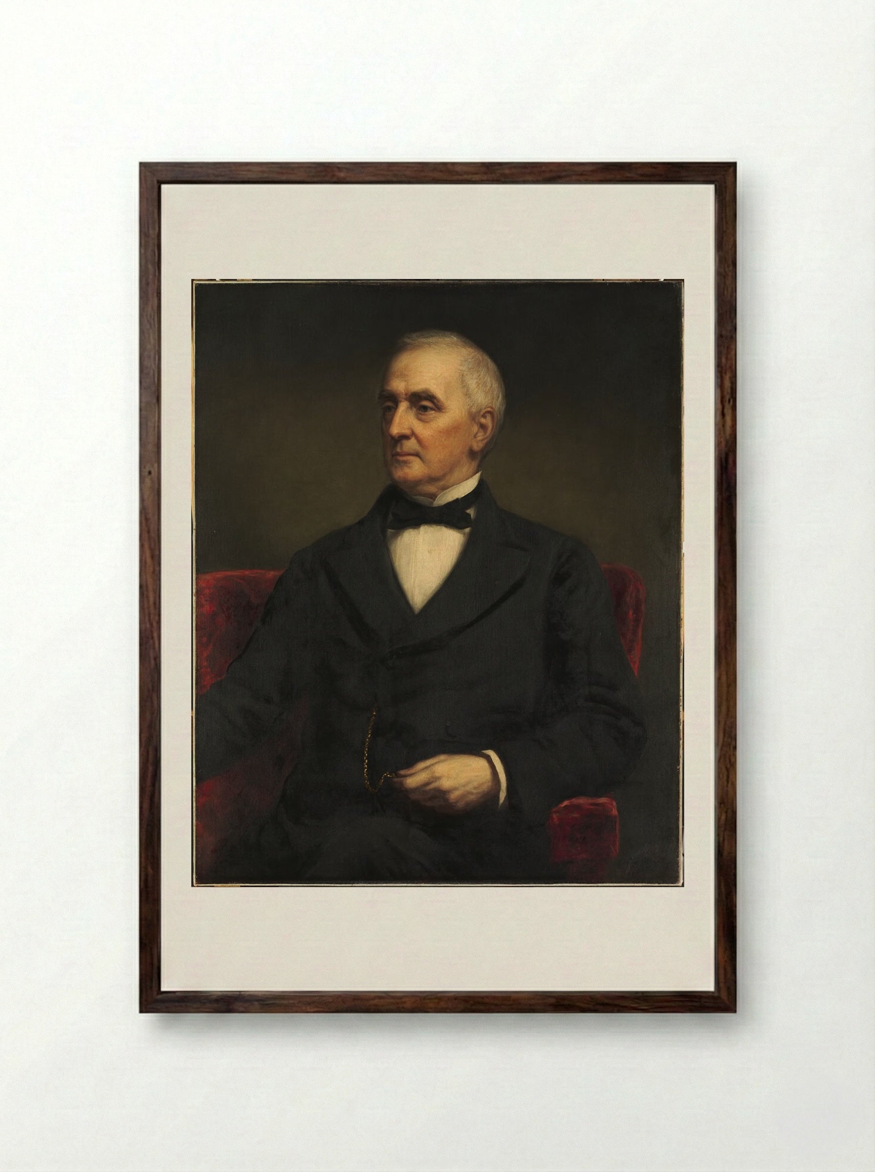 William Amory (1804-1888) - Daniel Huntington - Framed Print Dark Wood