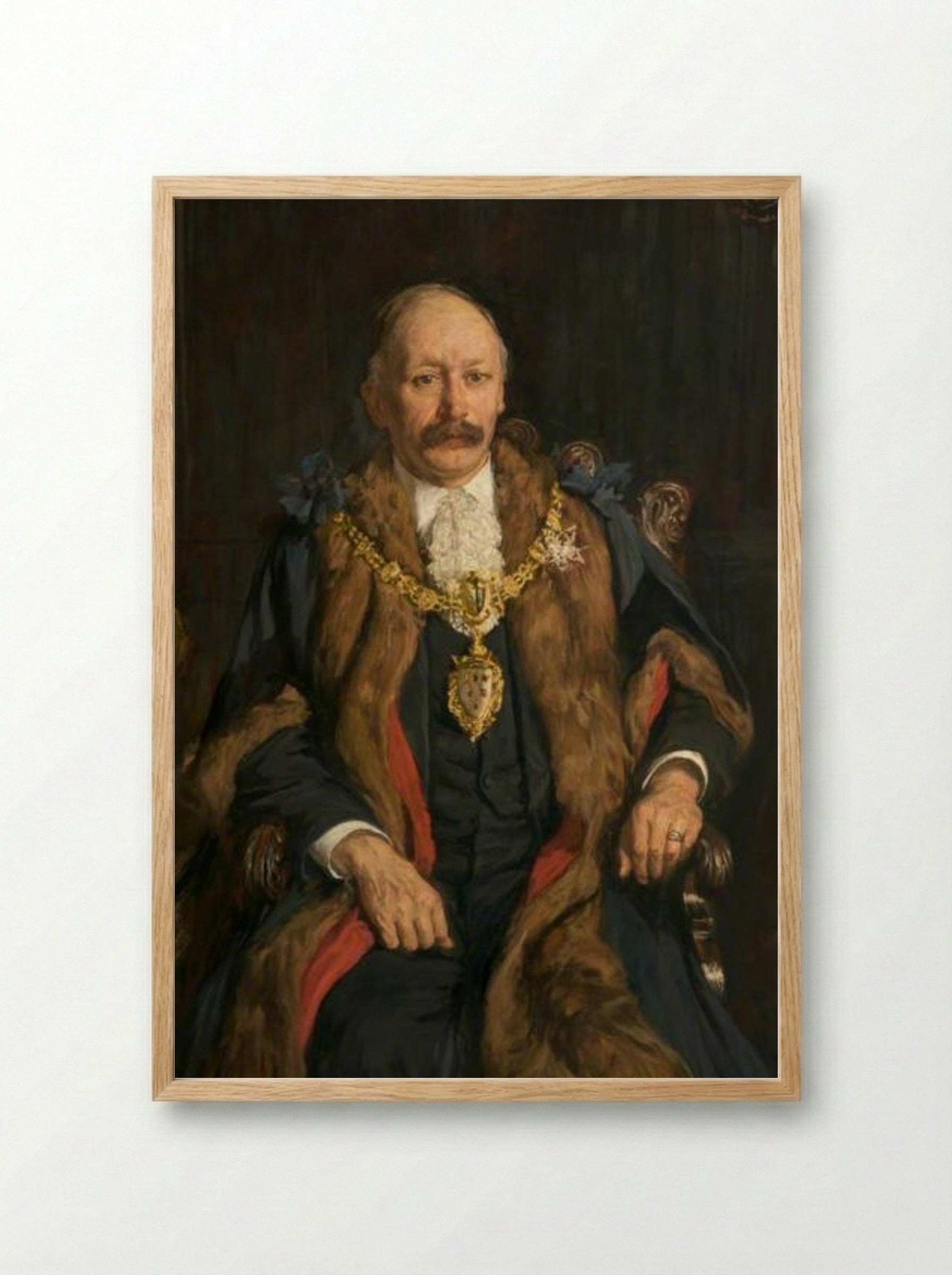 William Bolton, JP, Mayor of Warrington - James Charles - Framed Print Wood