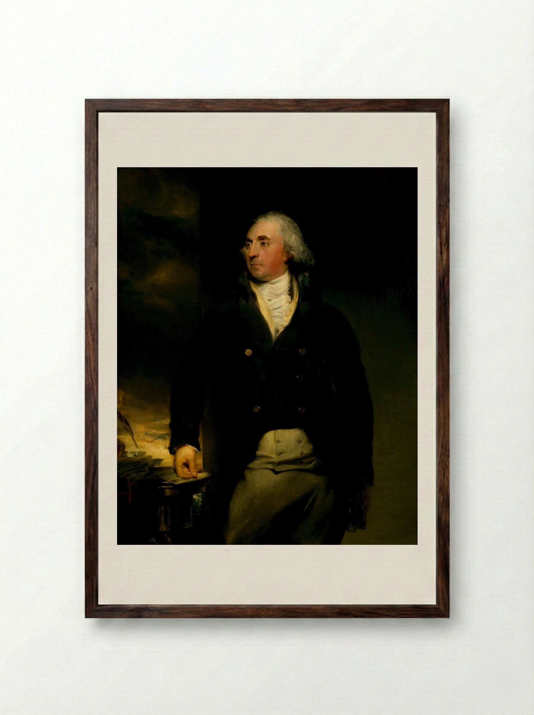 William Brabazon - Sir Thomas Lawrence - Framed Print Dark Wood