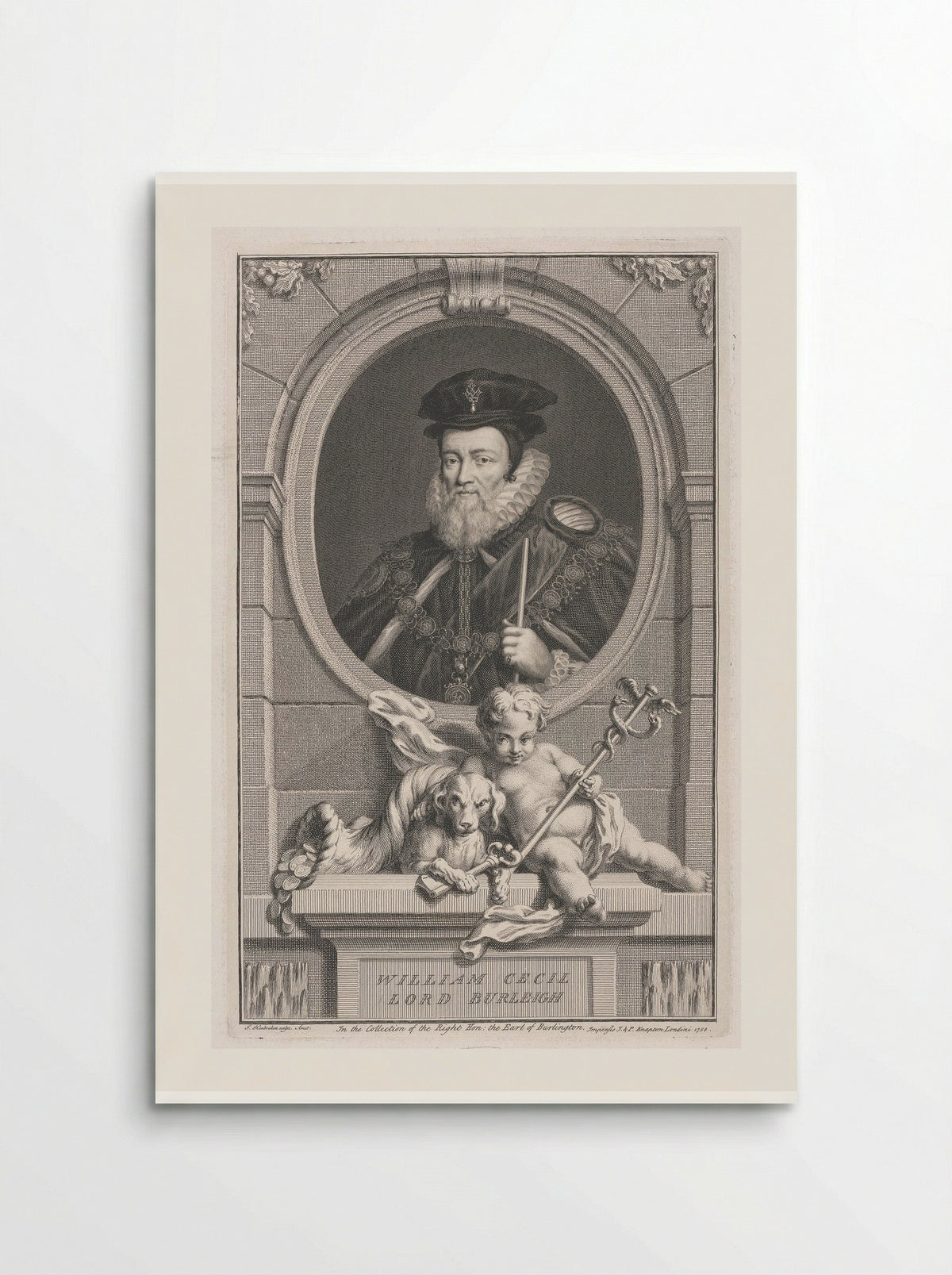 William Cecil, 1st Baron Burghley - Jacobus Houbraken - Poster