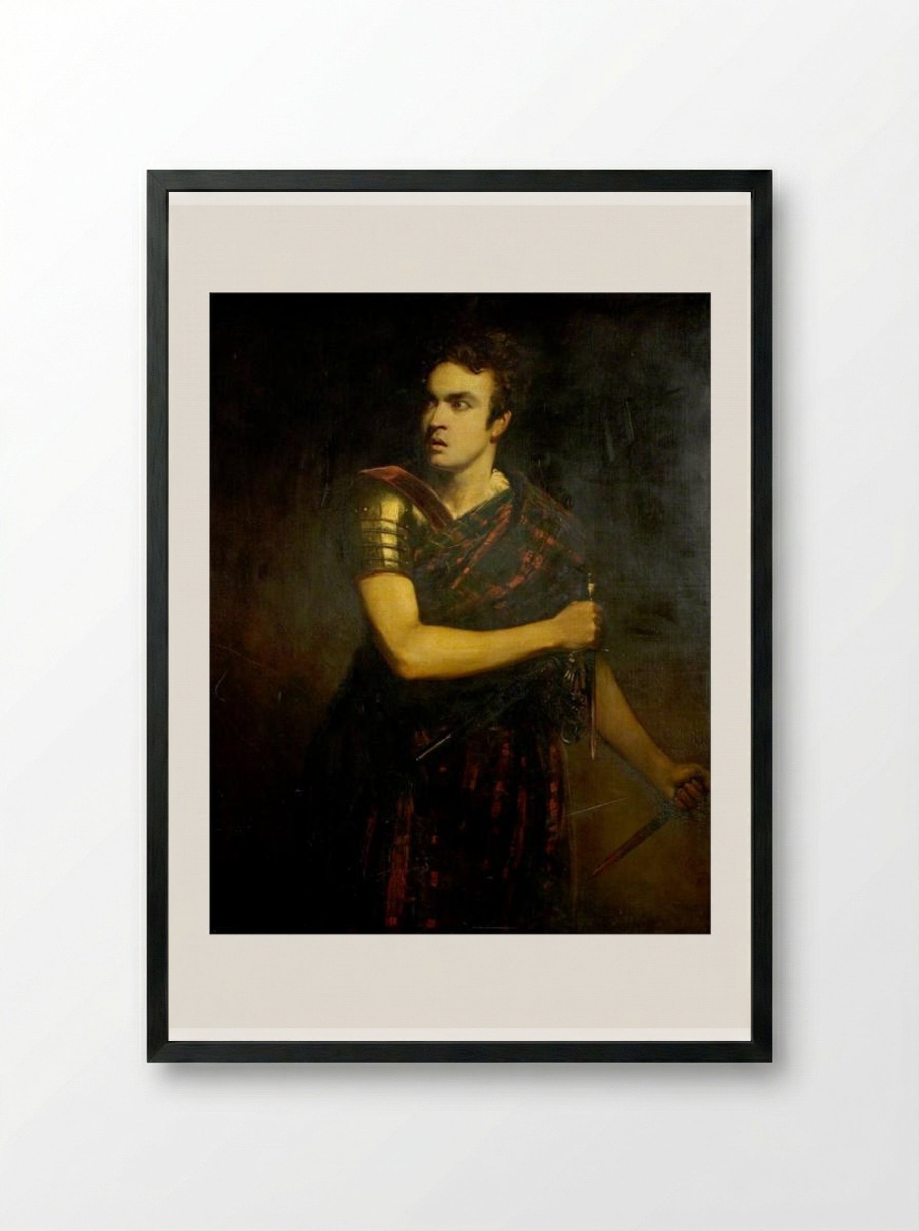 William Charles Macready as Macbeth - John Jackson - Framed Print Black