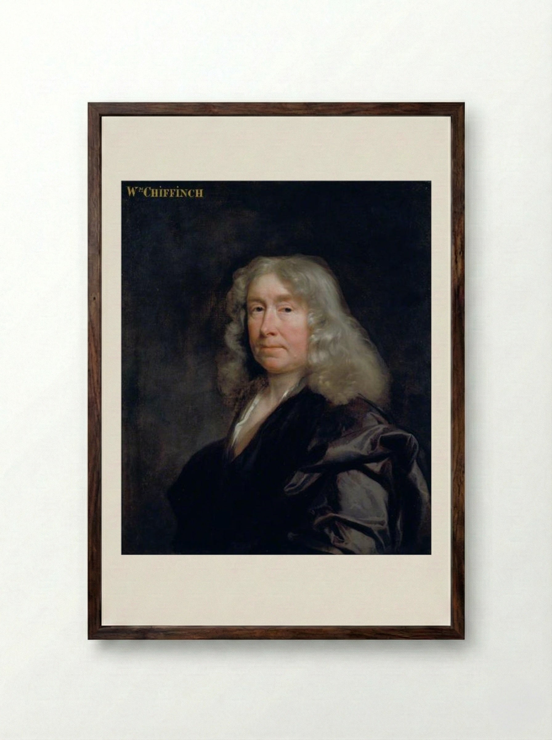 William Chiffinch - John Riley - Framed Print Dark Wood
