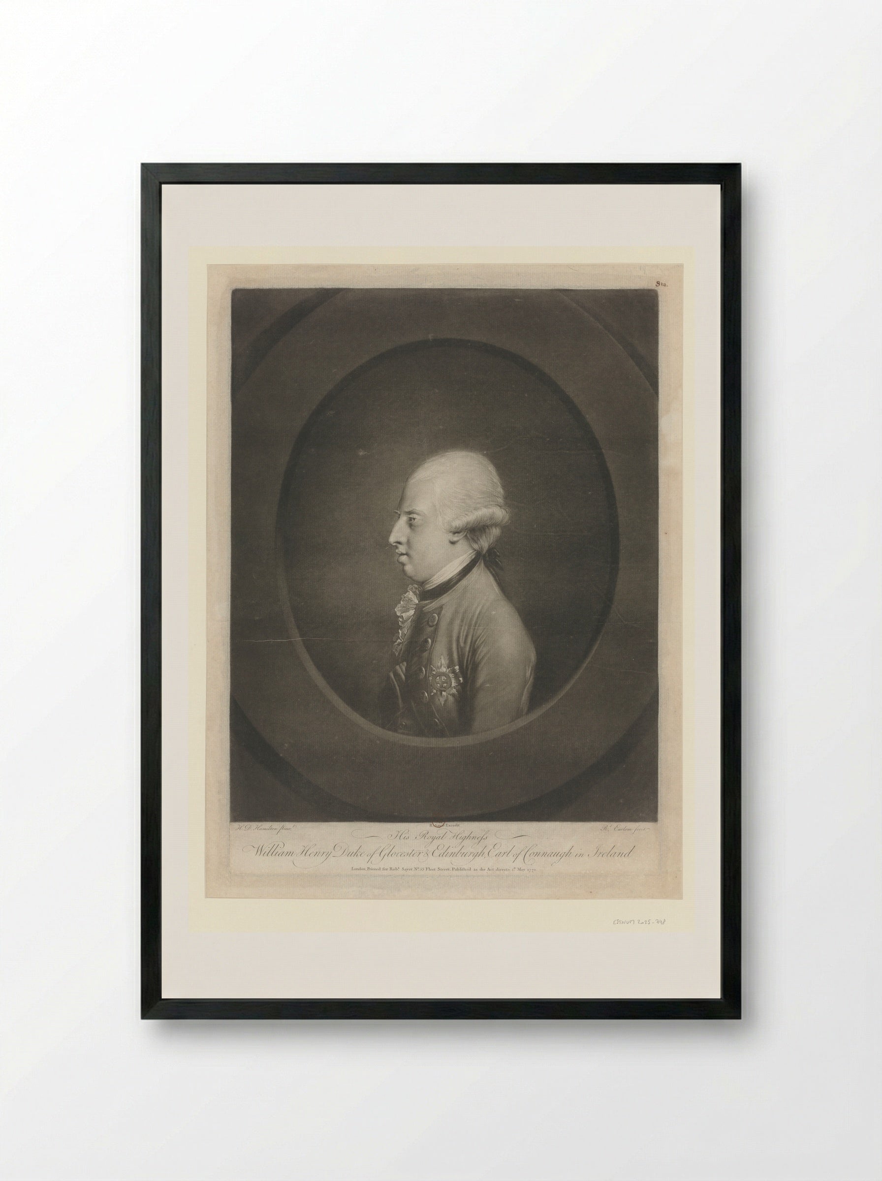 William Henry, Duke of Gloucester and Edinburgh - Richard Earlom - Framed Print Black
