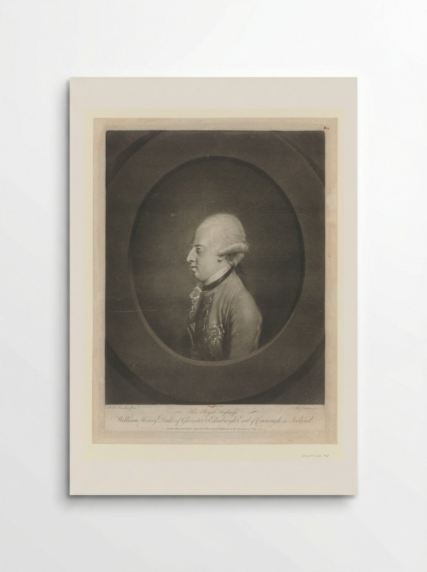 William Henry, Duke of Gloucester and Edinburgh - Richard Earlom - Poster