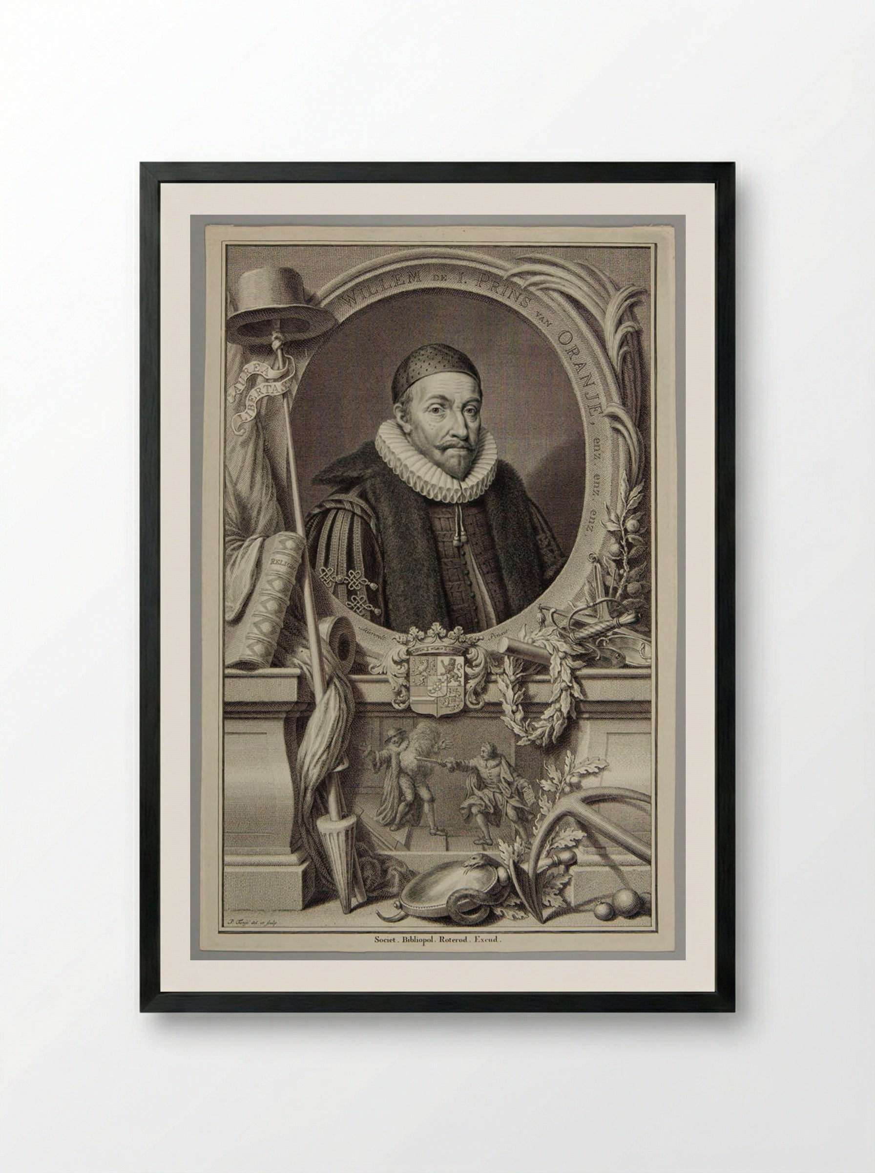 William I of Nassau, Prince of Orange - Pieter Tanjé - Framed Print Black
