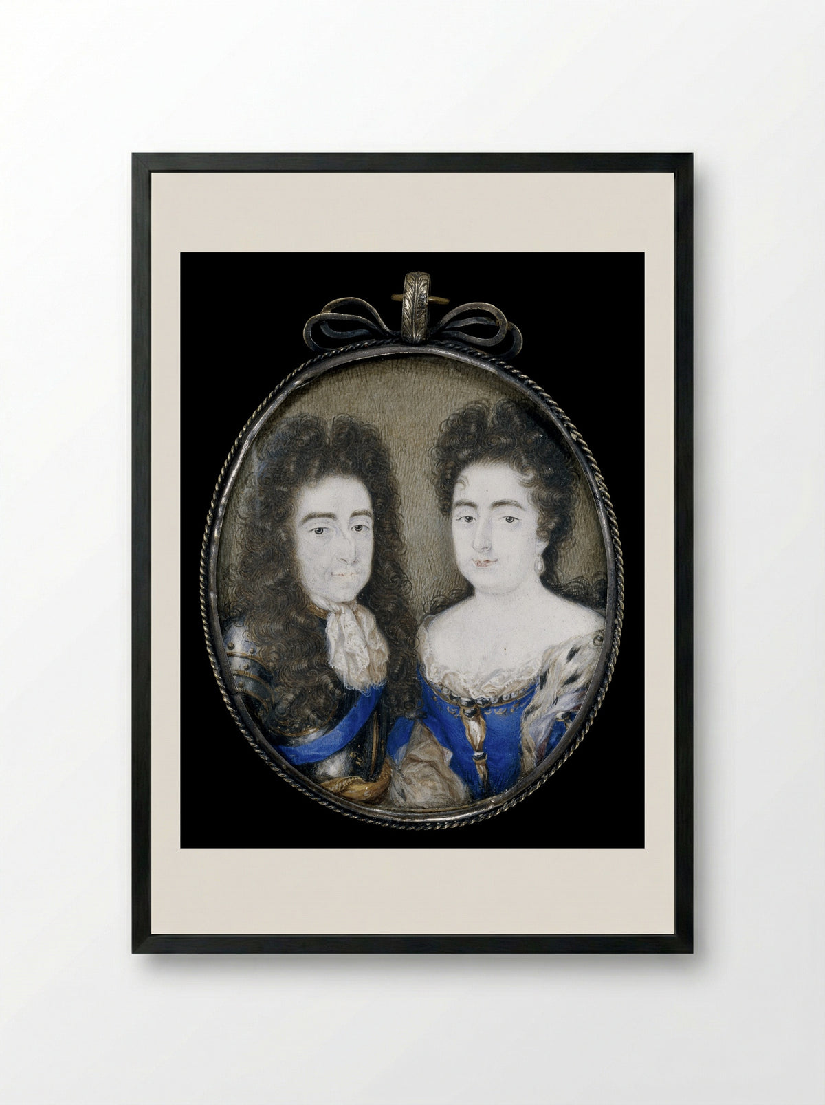 William III and Mary II - Peter Hoadly - Framed Print Black