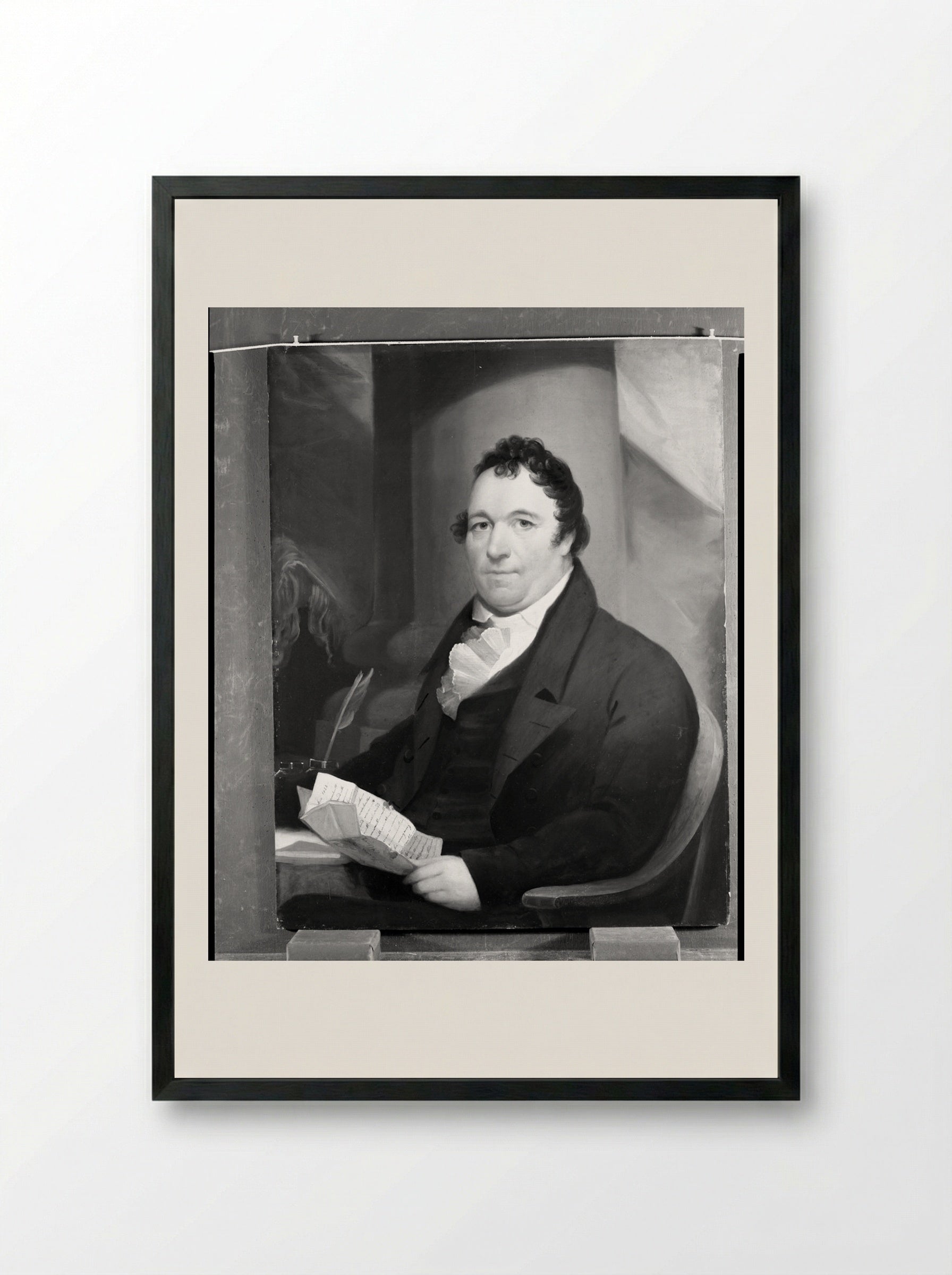 William James (1771-1832) - Ezra Ames - Framed Print Black