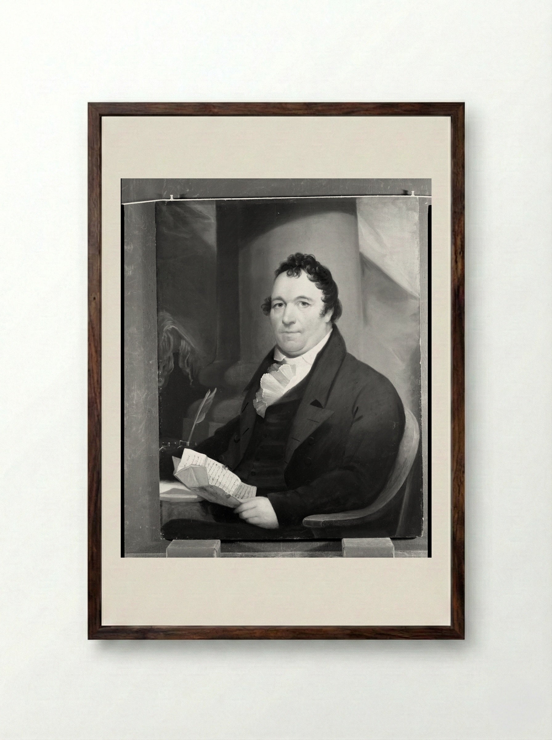 William James (1771-1832) - Ezra Ames - Framed Print Dark Wood