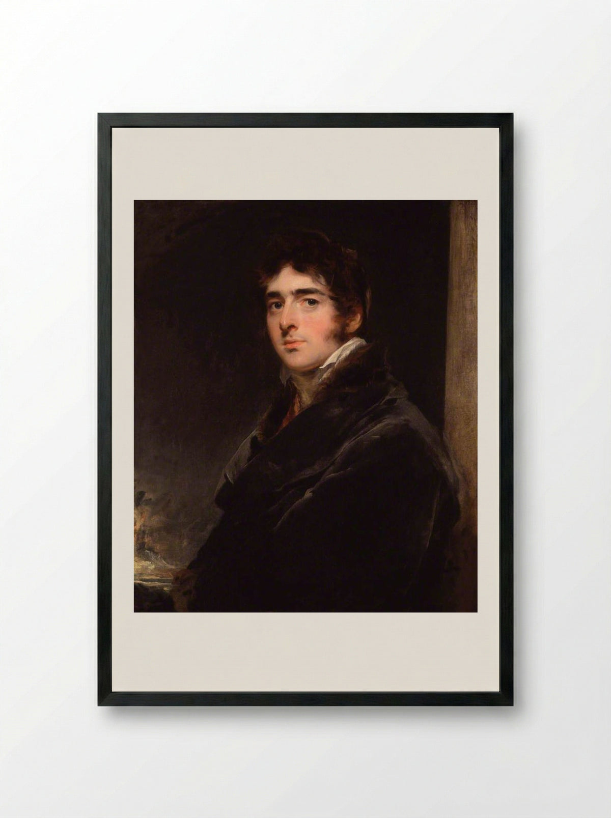 William Lamb, 2nd Viscount Melbourne - Sir Thomas Lawrence - Framed Print Black