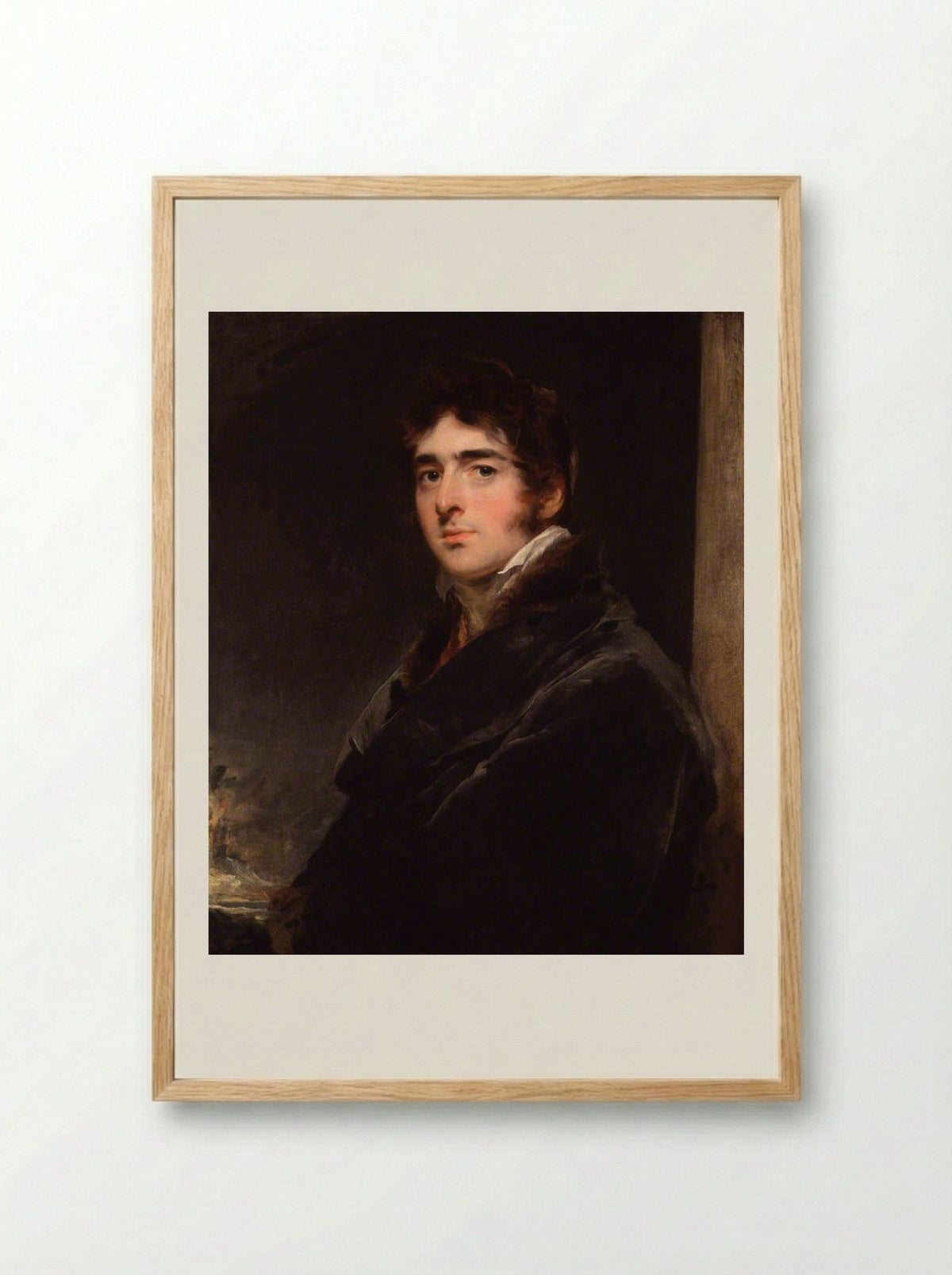 William Lamb, 2nd Viscount Melbourne - Sir Thomas Lawrence - Framed Print Wood