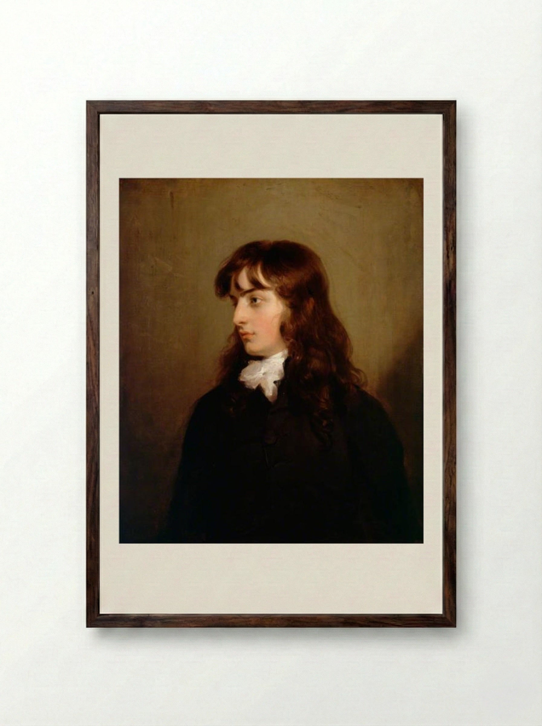 William Linley - Sir Thomas Lawrence - Framed Print Dark Wood
