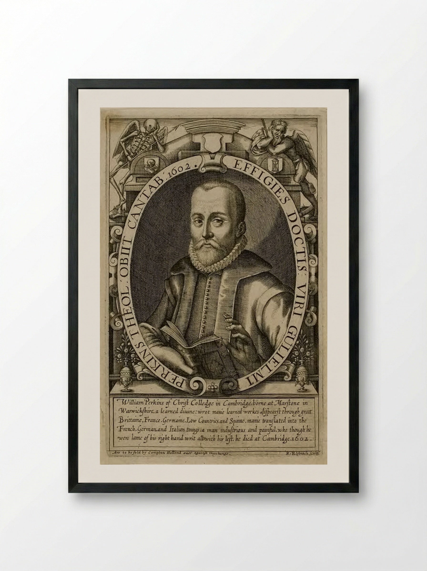 William Perkins - Renold Elstrack - Framed Print Black