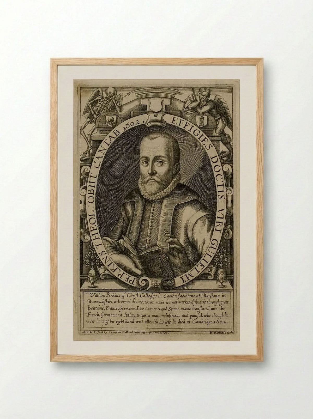 William Perkins - Renold Elstrack - Framed Print Wood