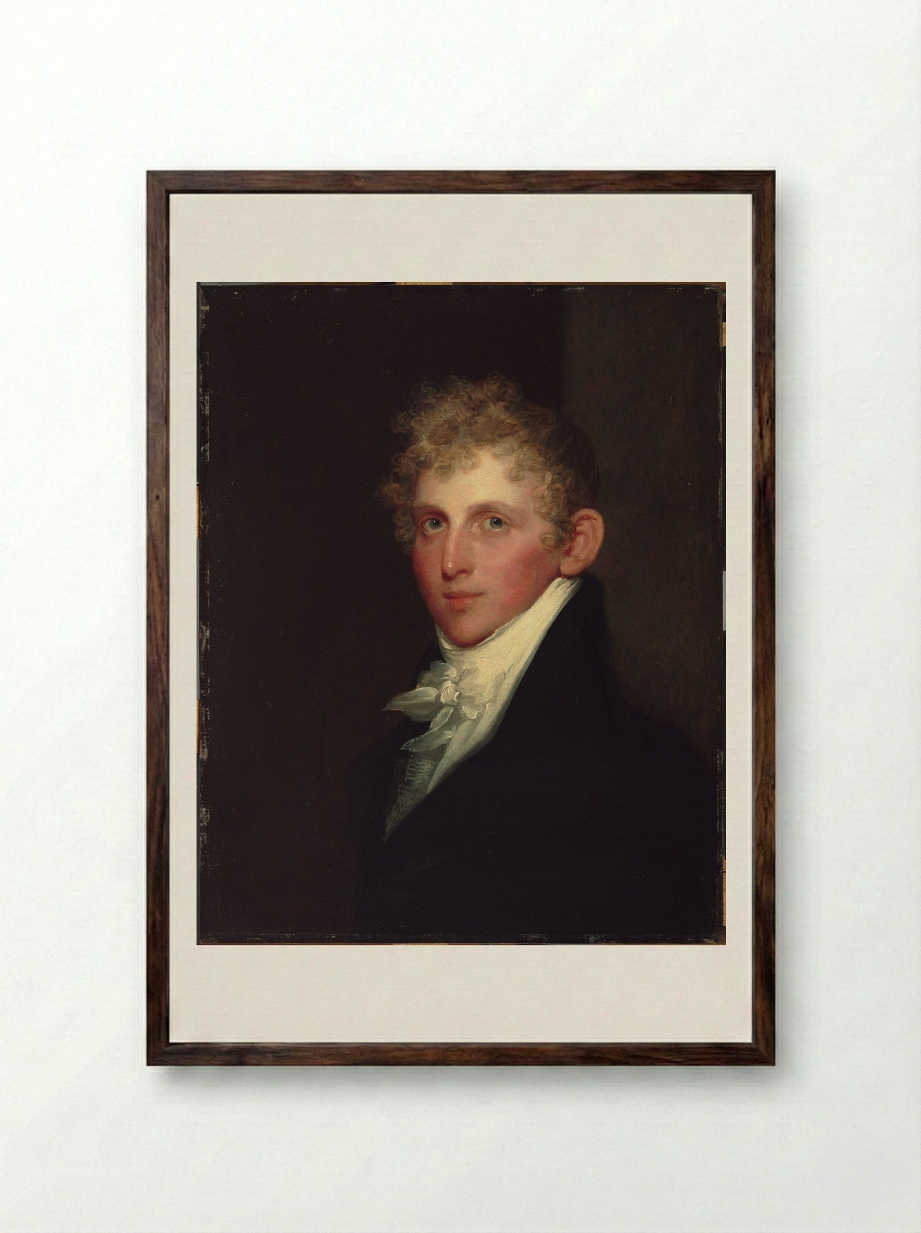 William Porter Jr. - Gilbert Stuart - Framed Print Dark Wood