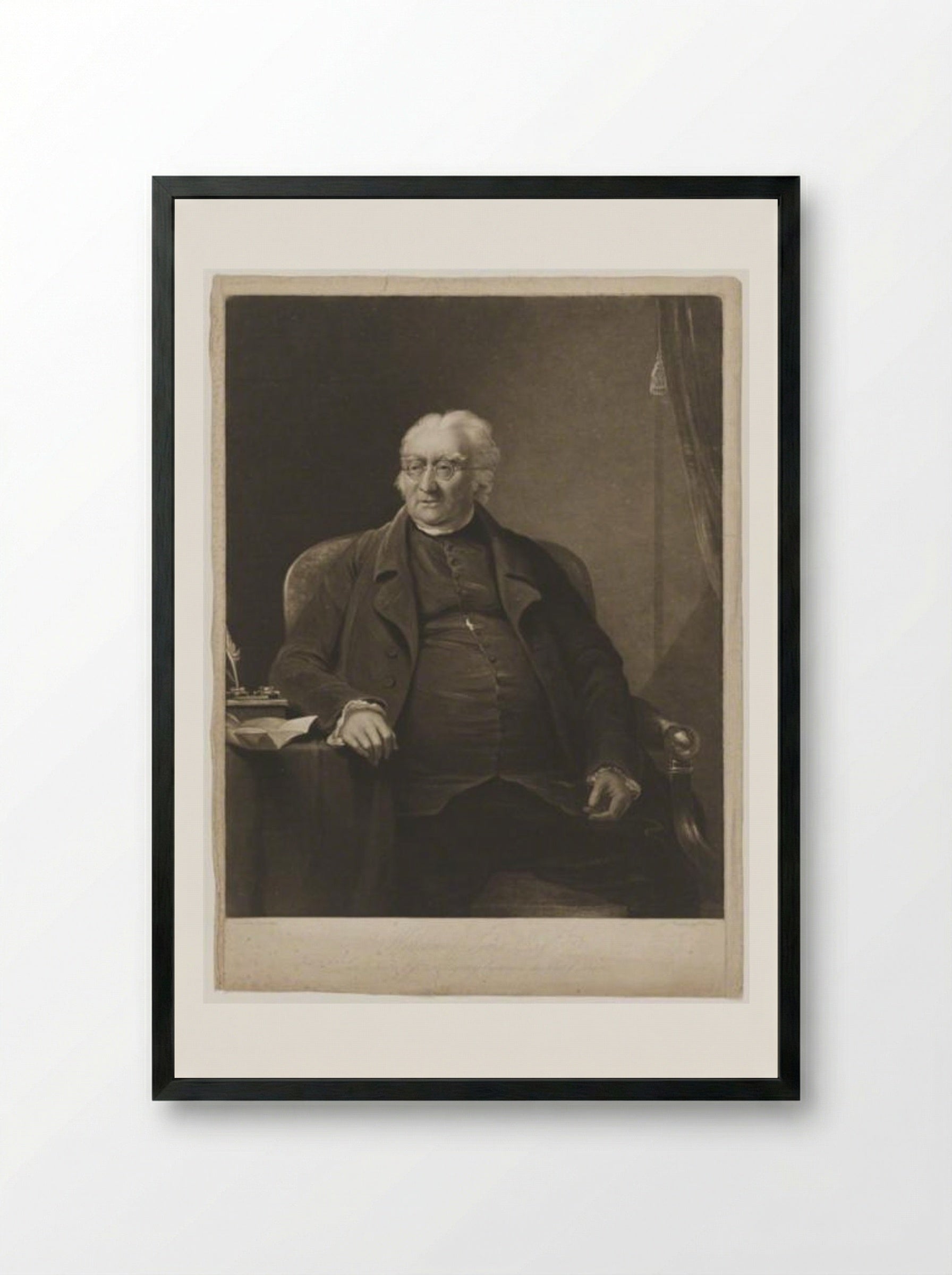 William Sims, Esq. - Charles Turner - Framed Print Black