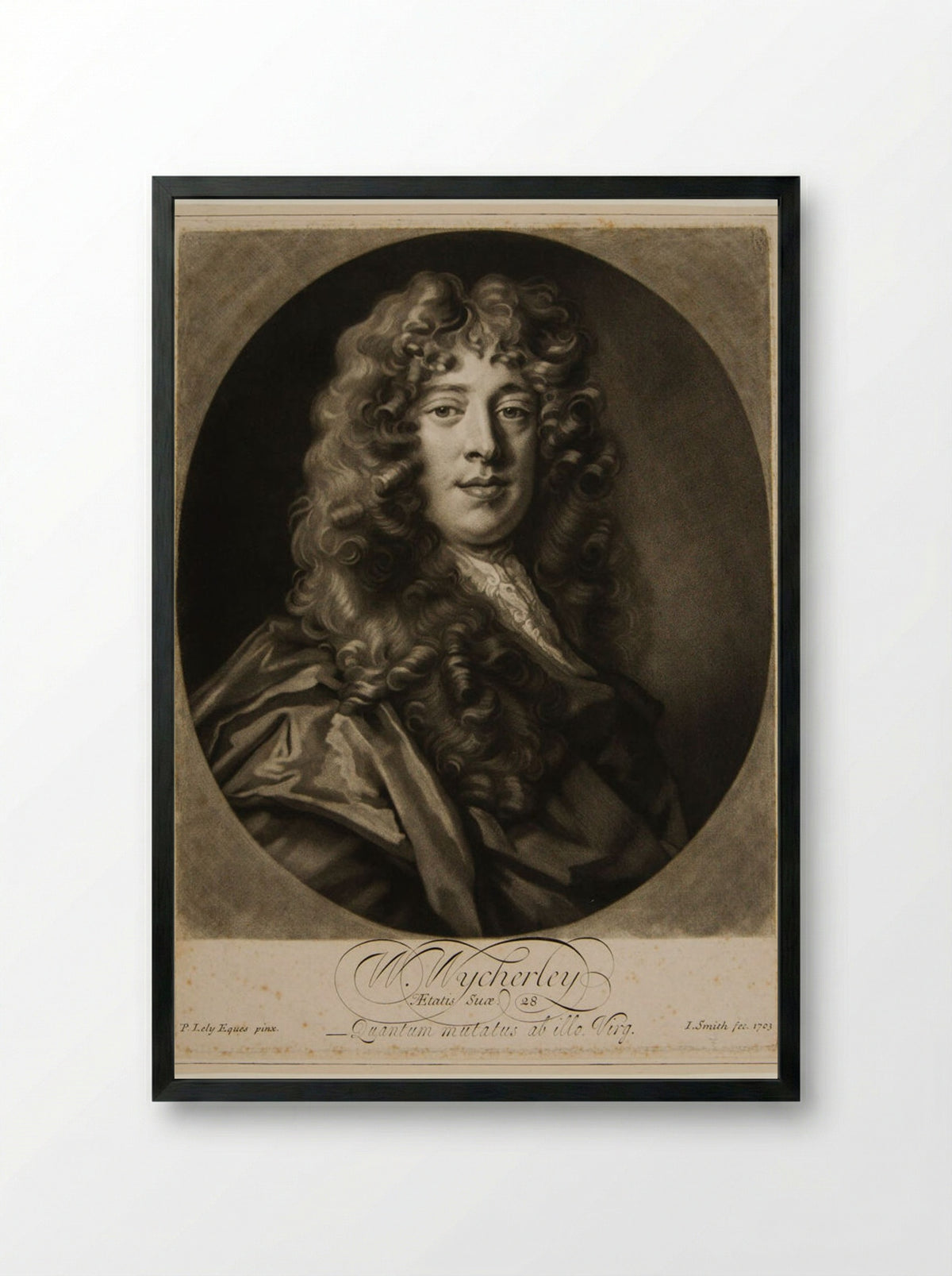 William Wycherley - John Smith - Framed Print Black
