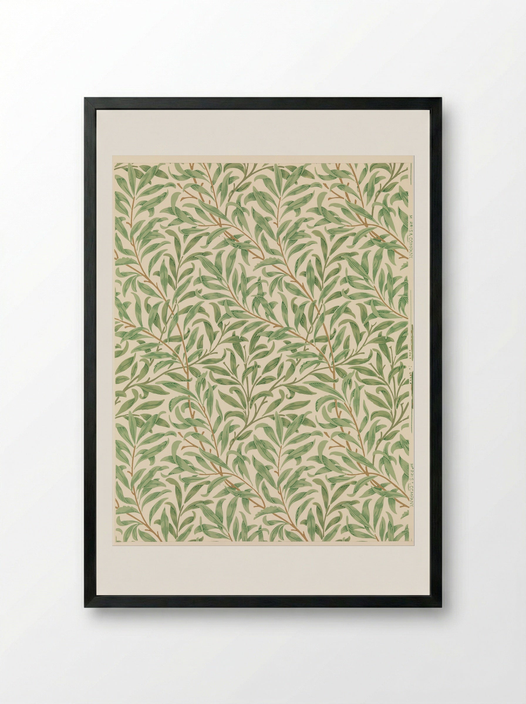 Willow Bough - William Morris - Framed Print Black