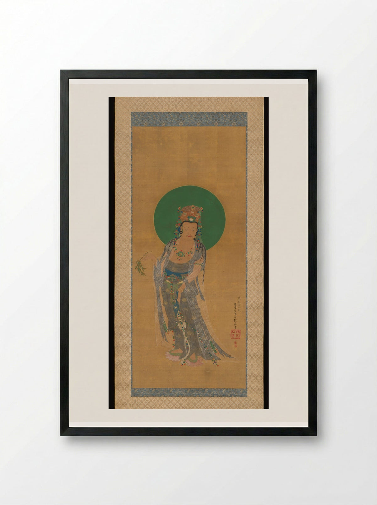 Willow Kannon - Sakai Hōitsu - Framed Print Black