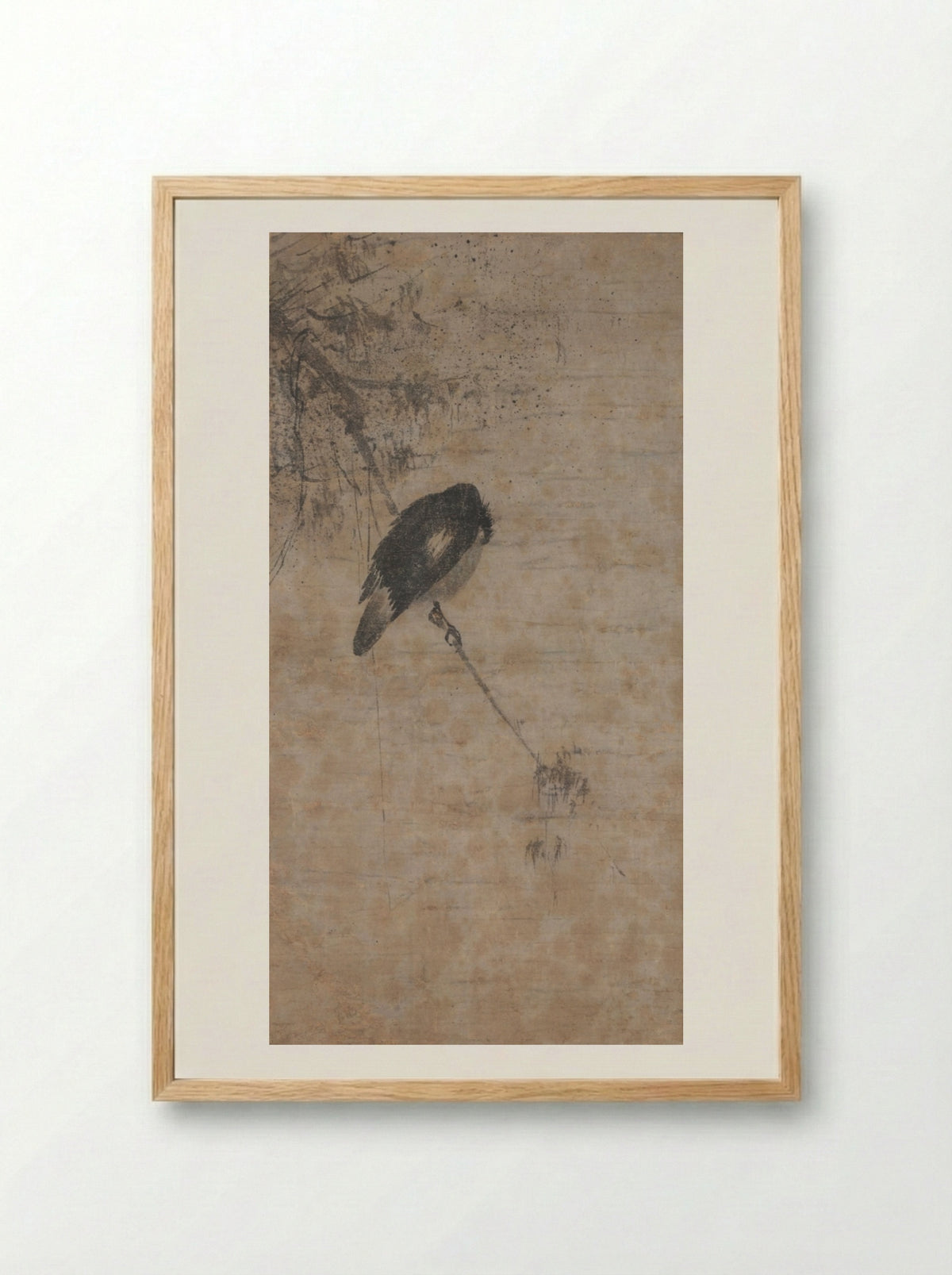 Willow and Magpie - Fachang Muqi - Framed Print Wood