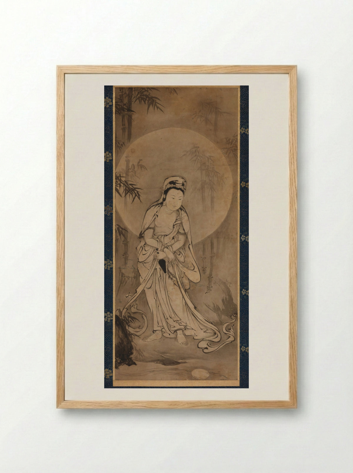 Willow-and-Moon Kannon (Yōryū Kannon) - Gakuō Zōkyū - Framed Print Wood