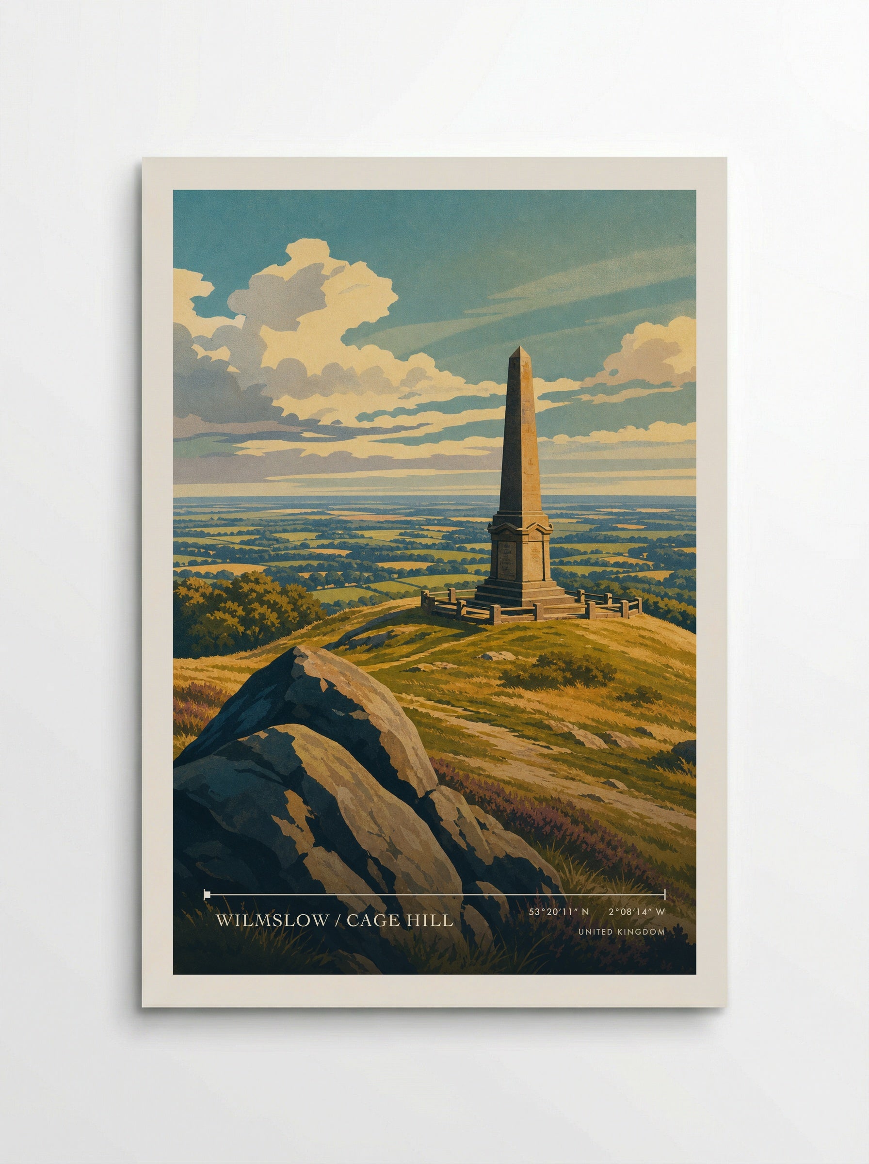 Wilmslow / Cage Hill United Kingdom Travel Poster - Poster