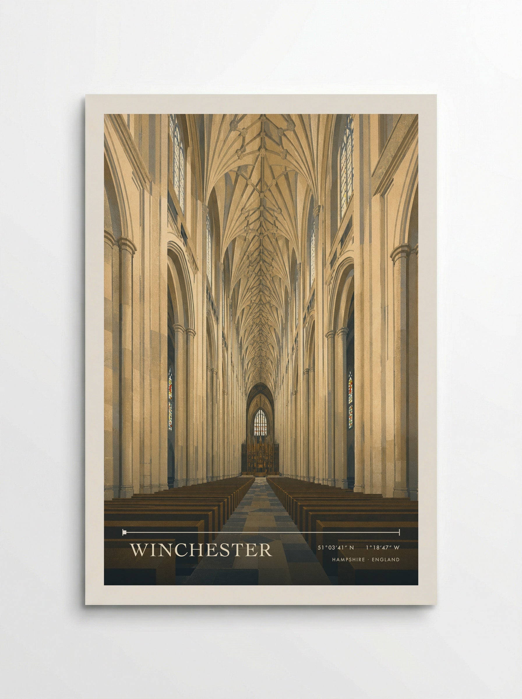 Winchester Hampshire England Travel Poster - Poster