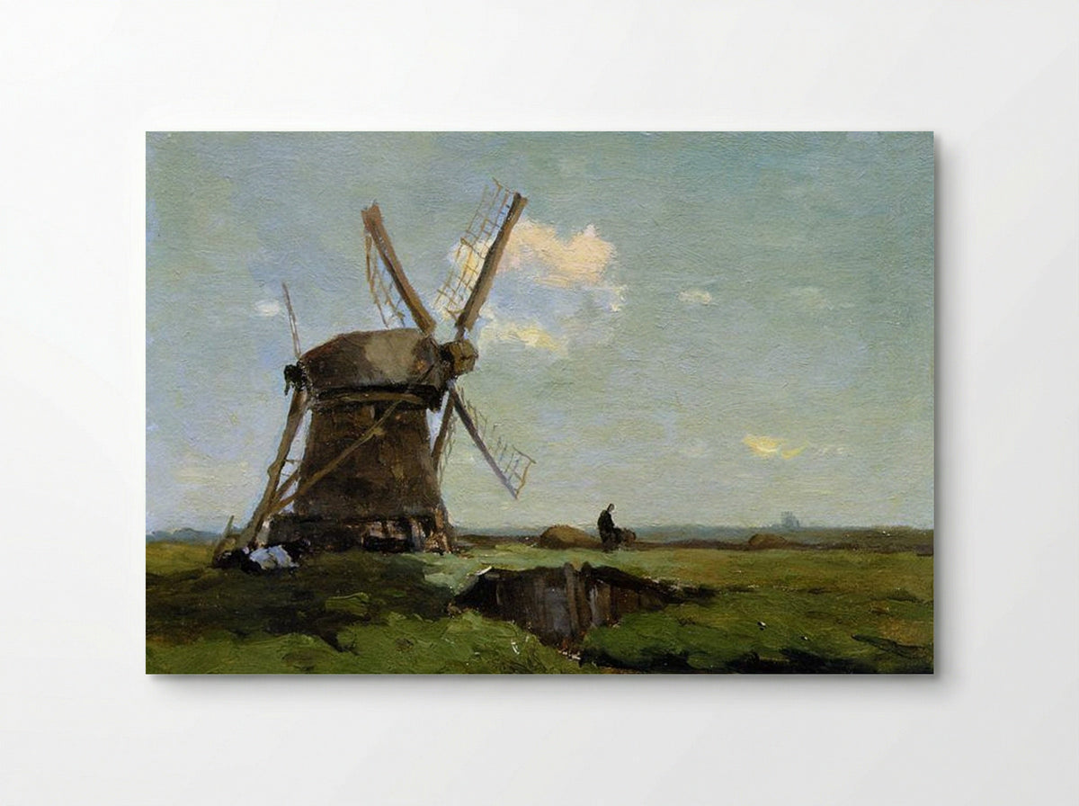 Windmill in a Polder - Johan Hendrik Weissenbruch - Poster