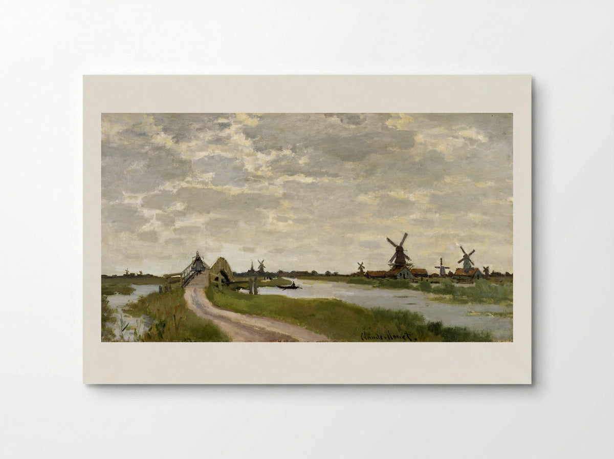 Windmills at Haaldersbroek, Zaandam - Claude Monet - Poster