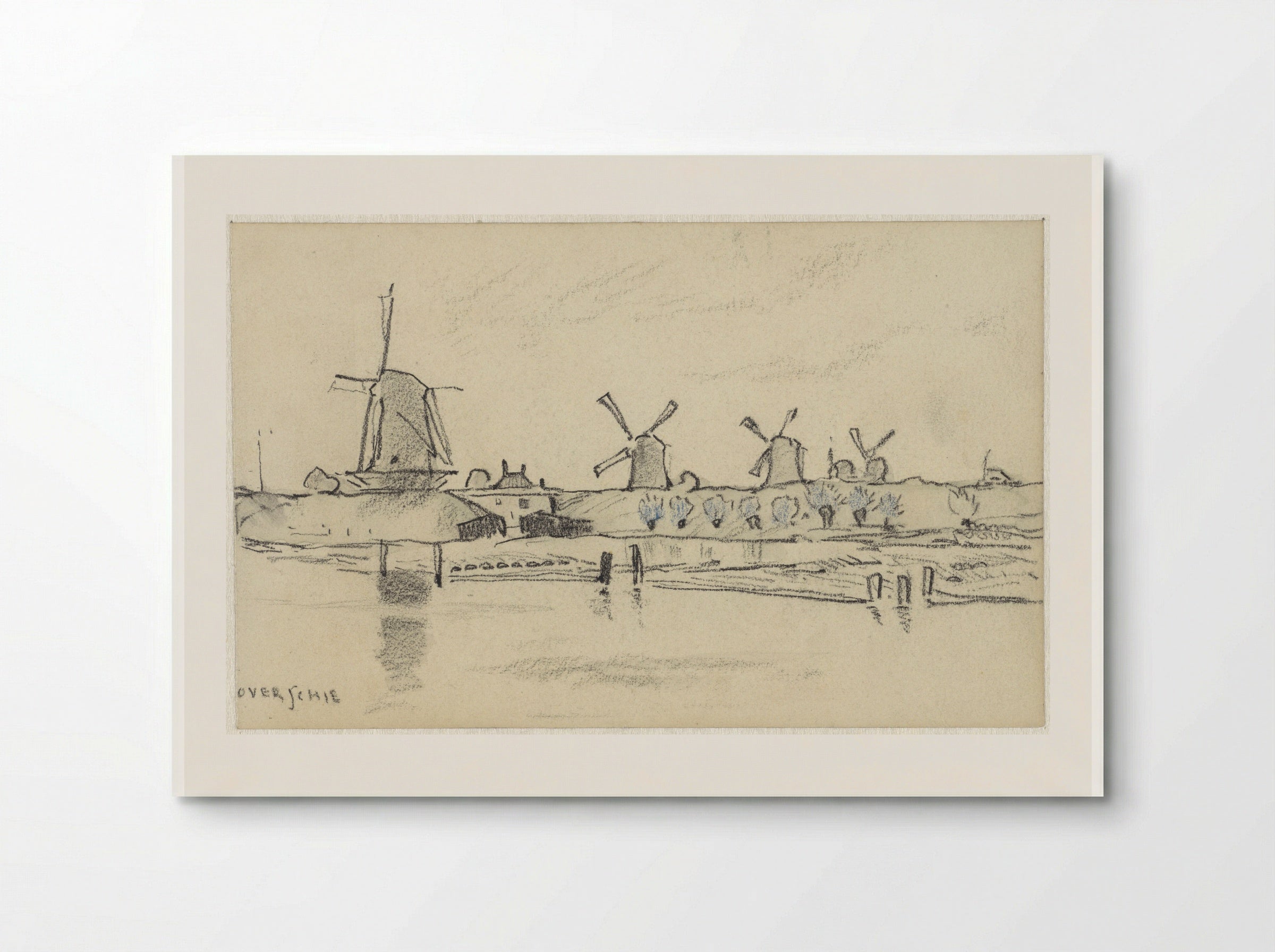 Windmolens bij Overschie - Adolf le Comte - Poster