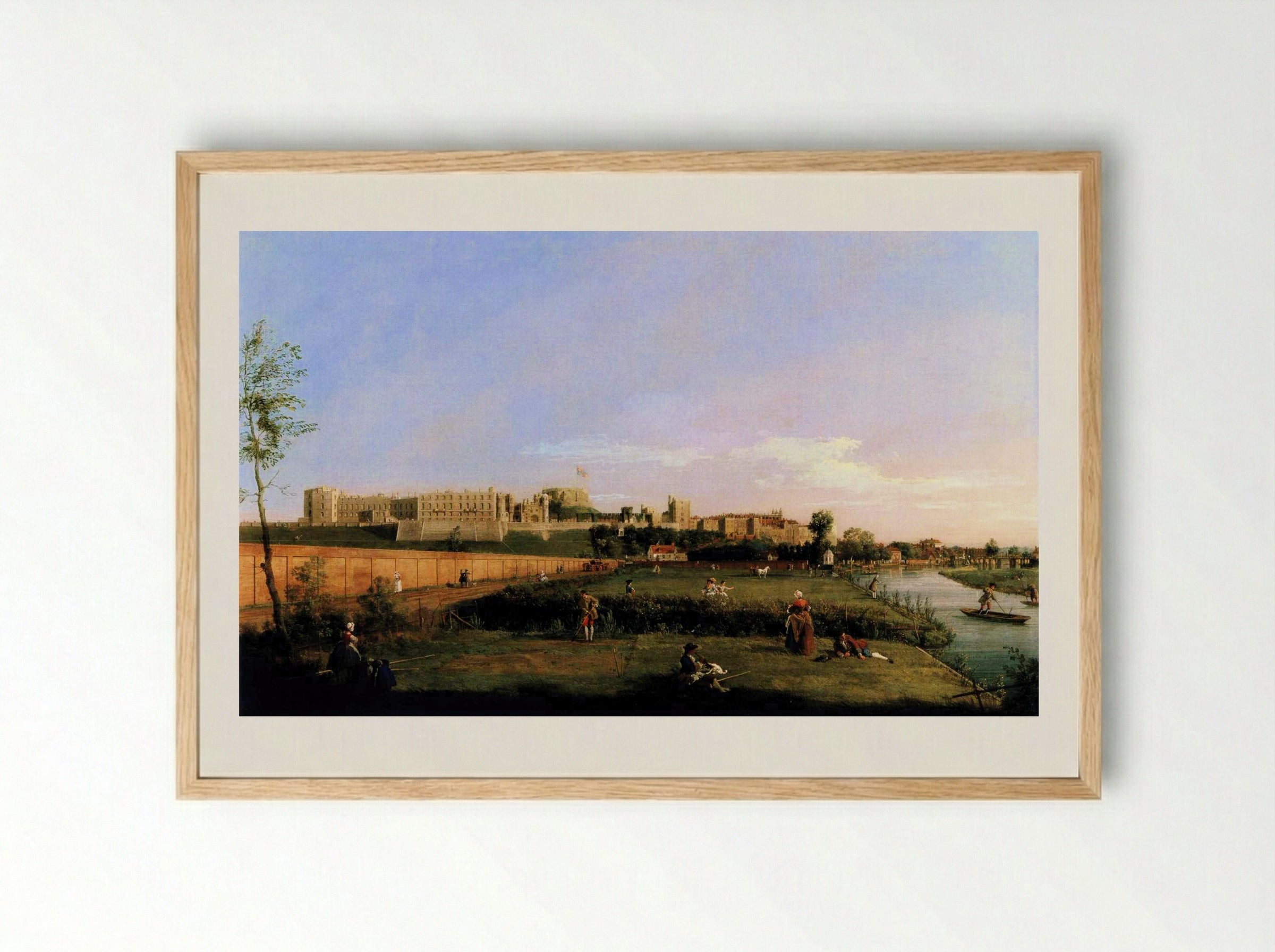 Windsor Castle from the River - Canaletto - Framed Print Wood