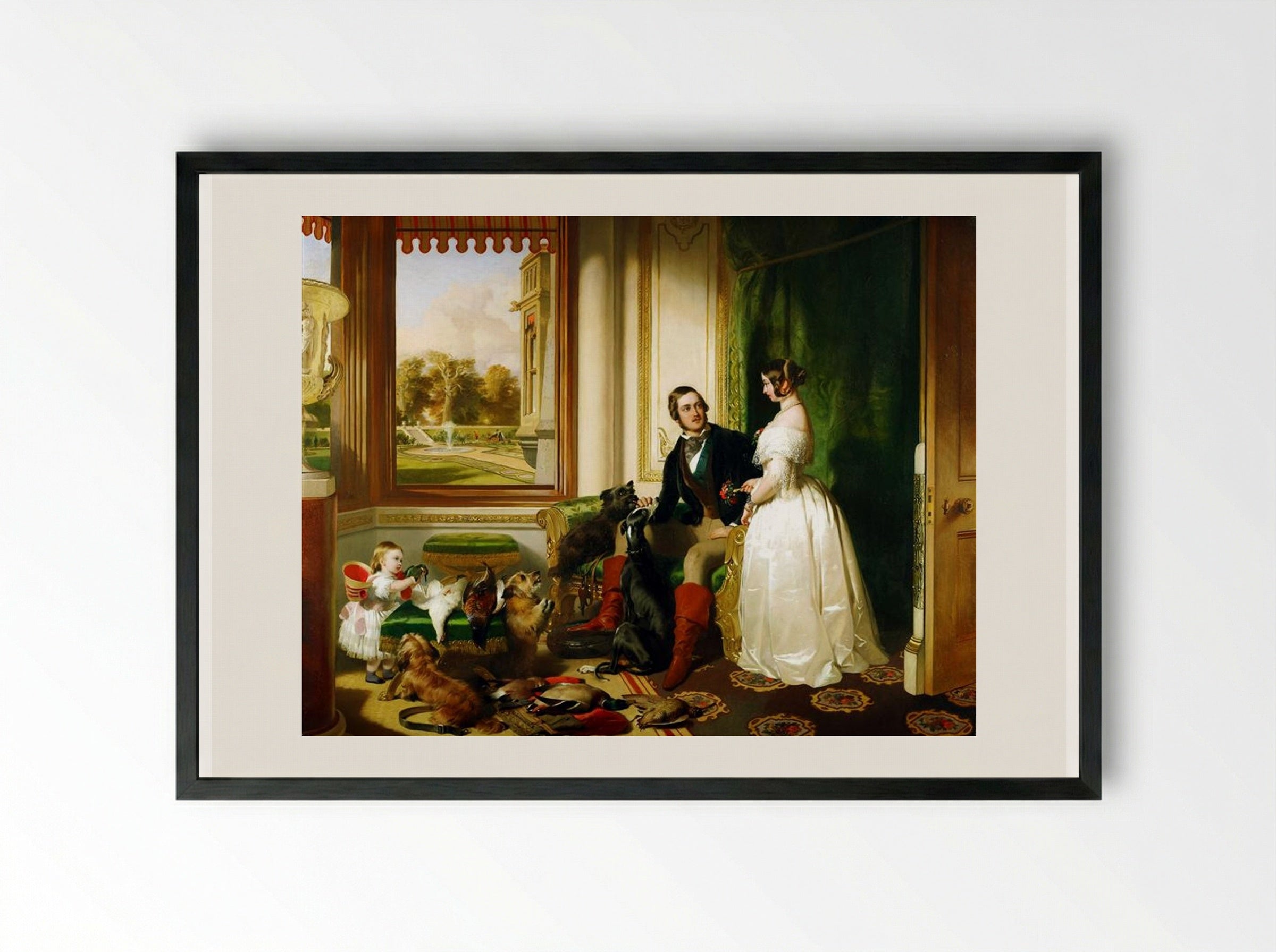 Windsor Castle in Modern Times - Sir Edwin Henry Landseer - Framed Print Black