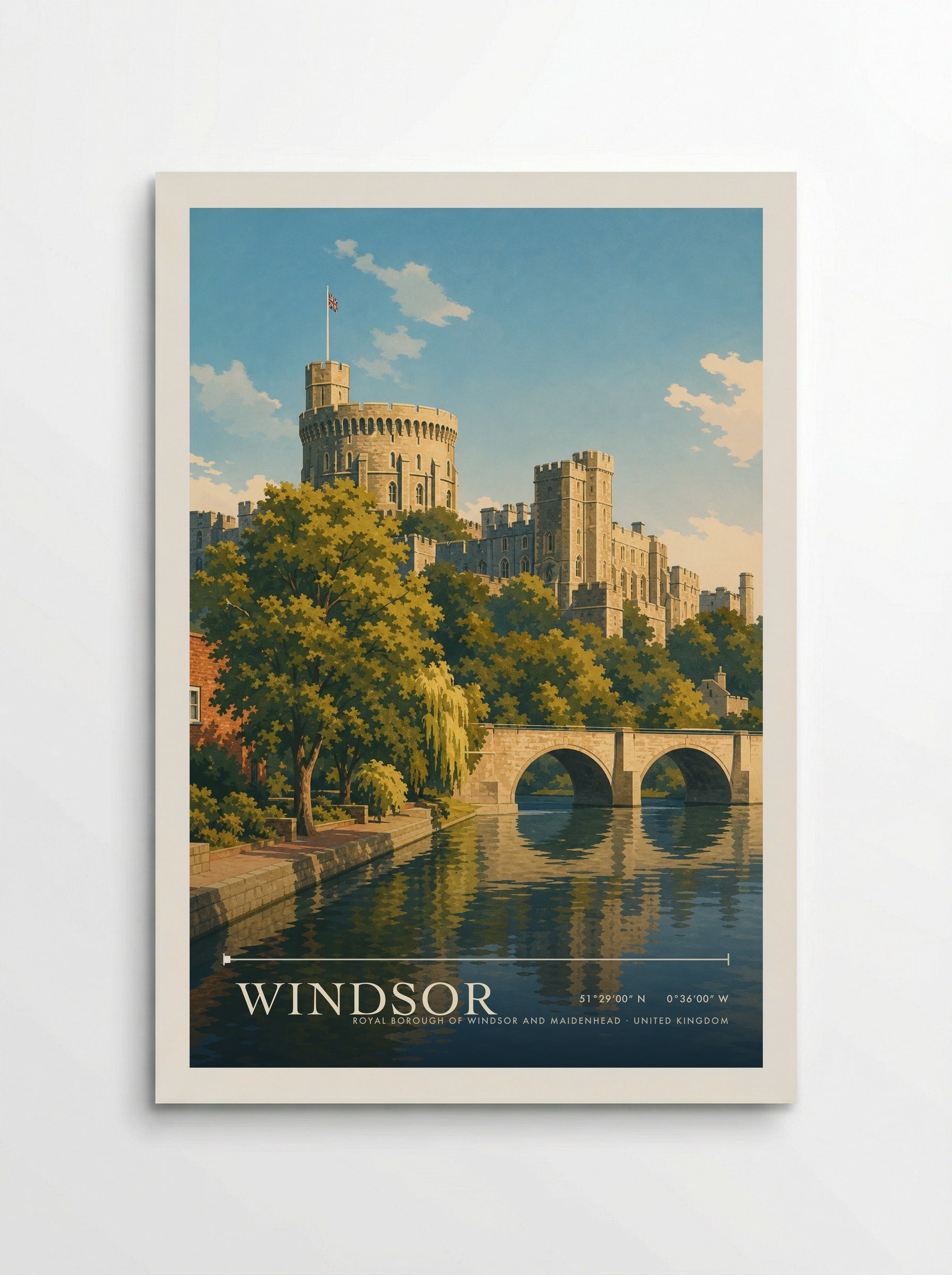 Windsor Royal Borough of Windsor and Maidenhead United Kingdom Travel Poster - Poster