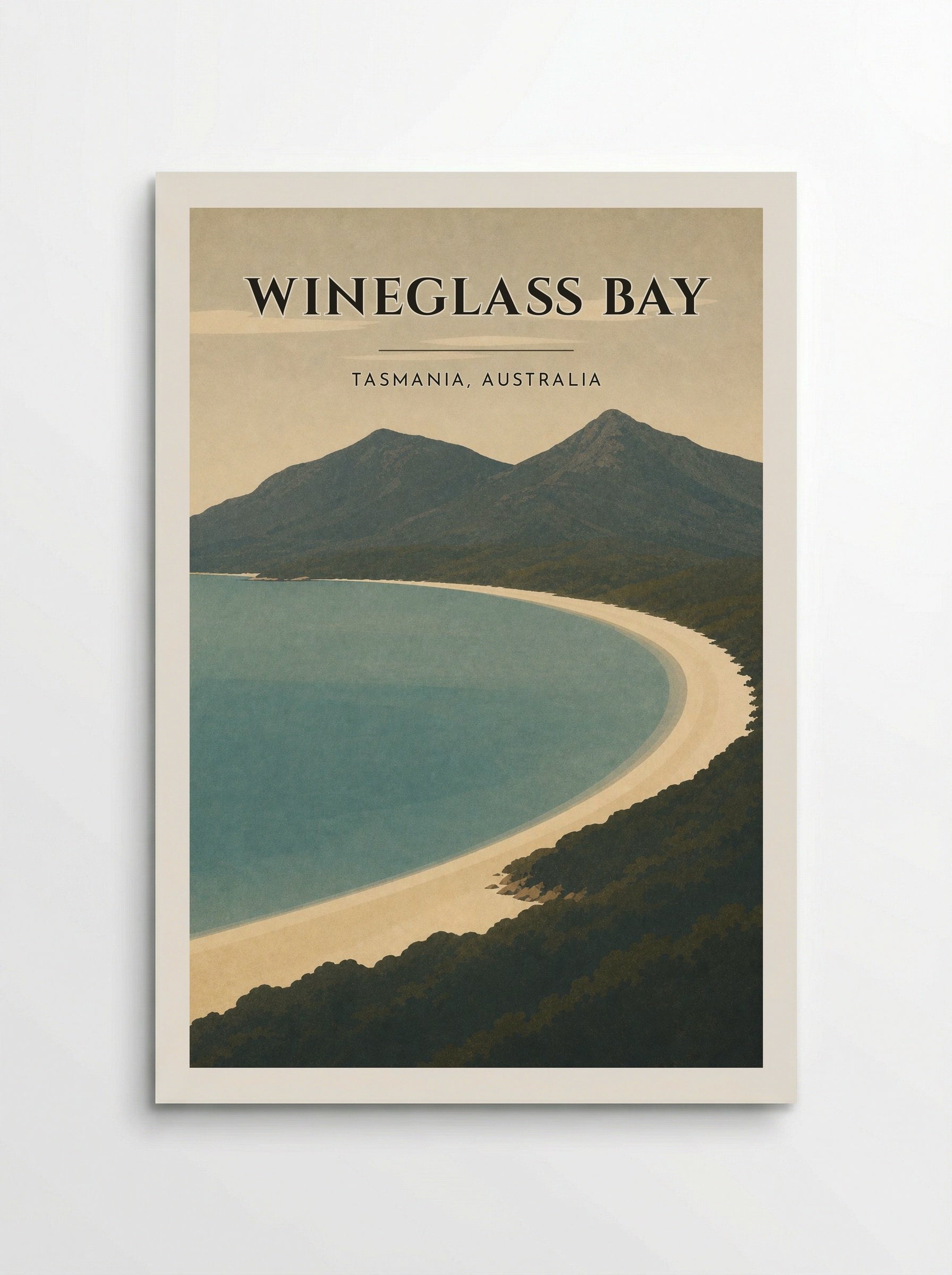 Wineglass Bay Travel Poster Artwork - Poster