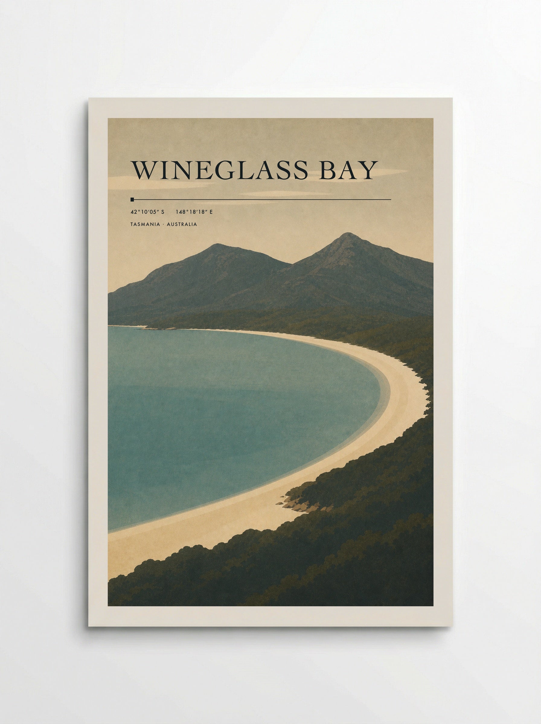 Wineglass Bay Travel Poster Artwork - Poster