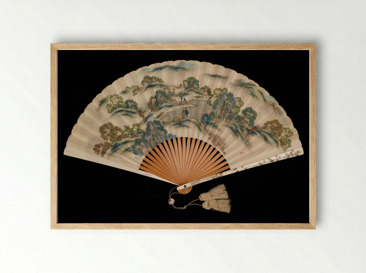 Winter Farming Scene - Katsushika Isai - Framed Print Wood