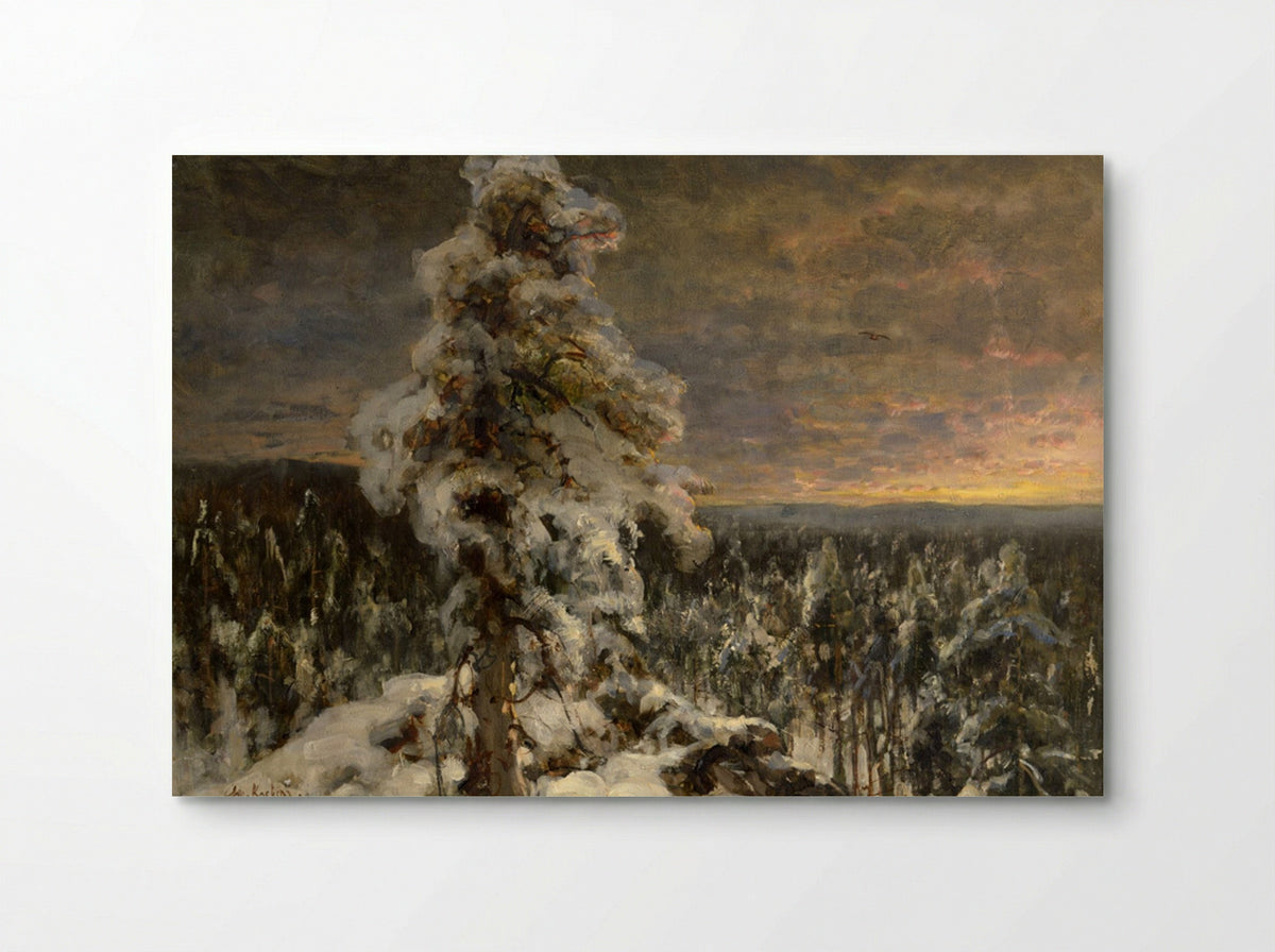 Winter Forest at Sunset - Julius Sergius von Klever - Poster