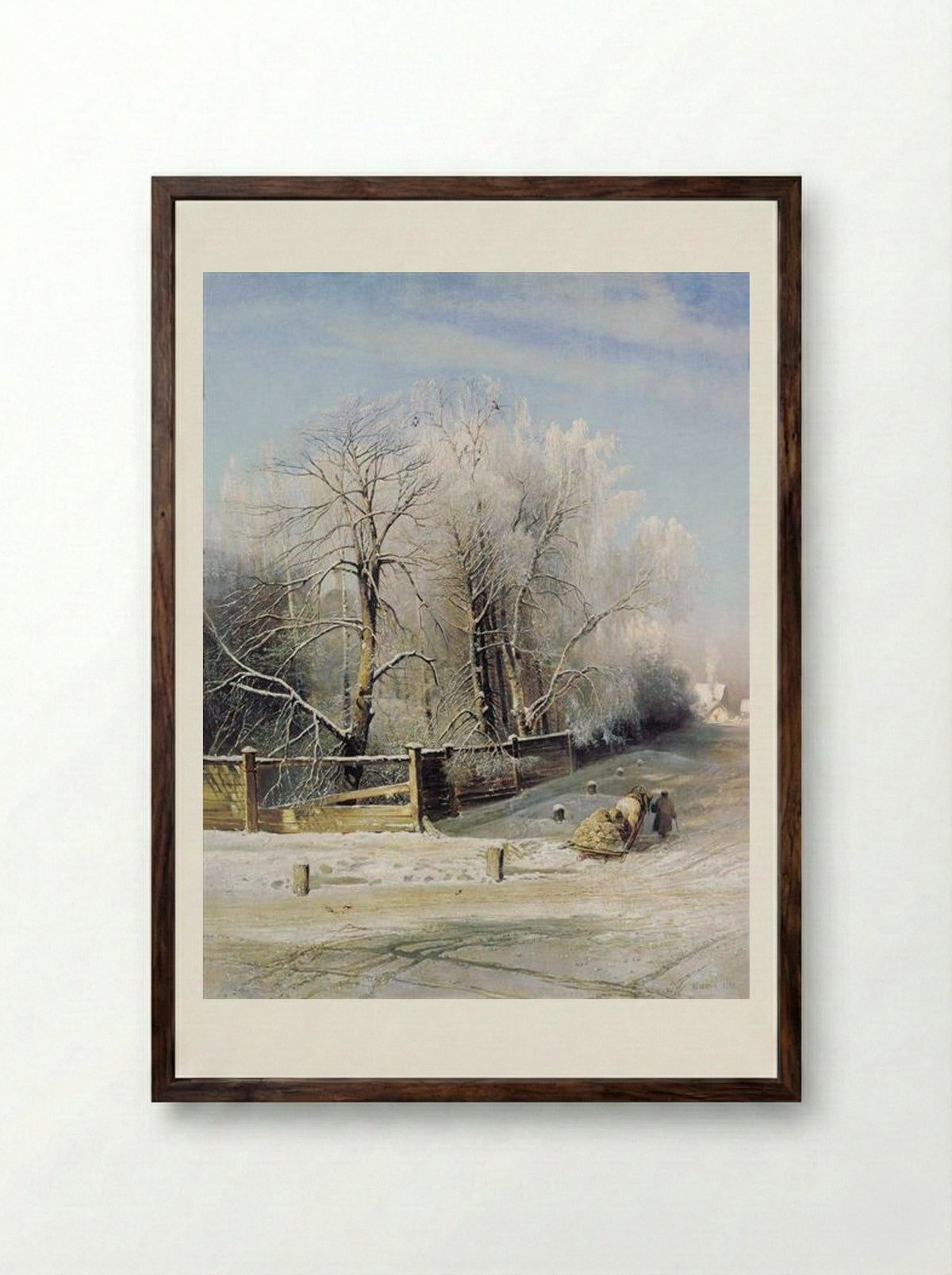 Winter Landscape, Moscow - Aleksey Savrasov - Framed Print Dark Wood
