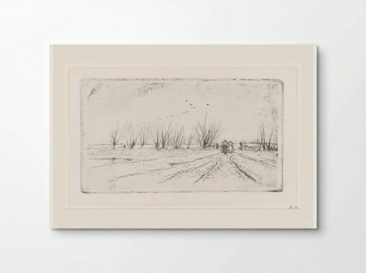 Winter Landscape with Milkmaids - Anton Mauve - Poster