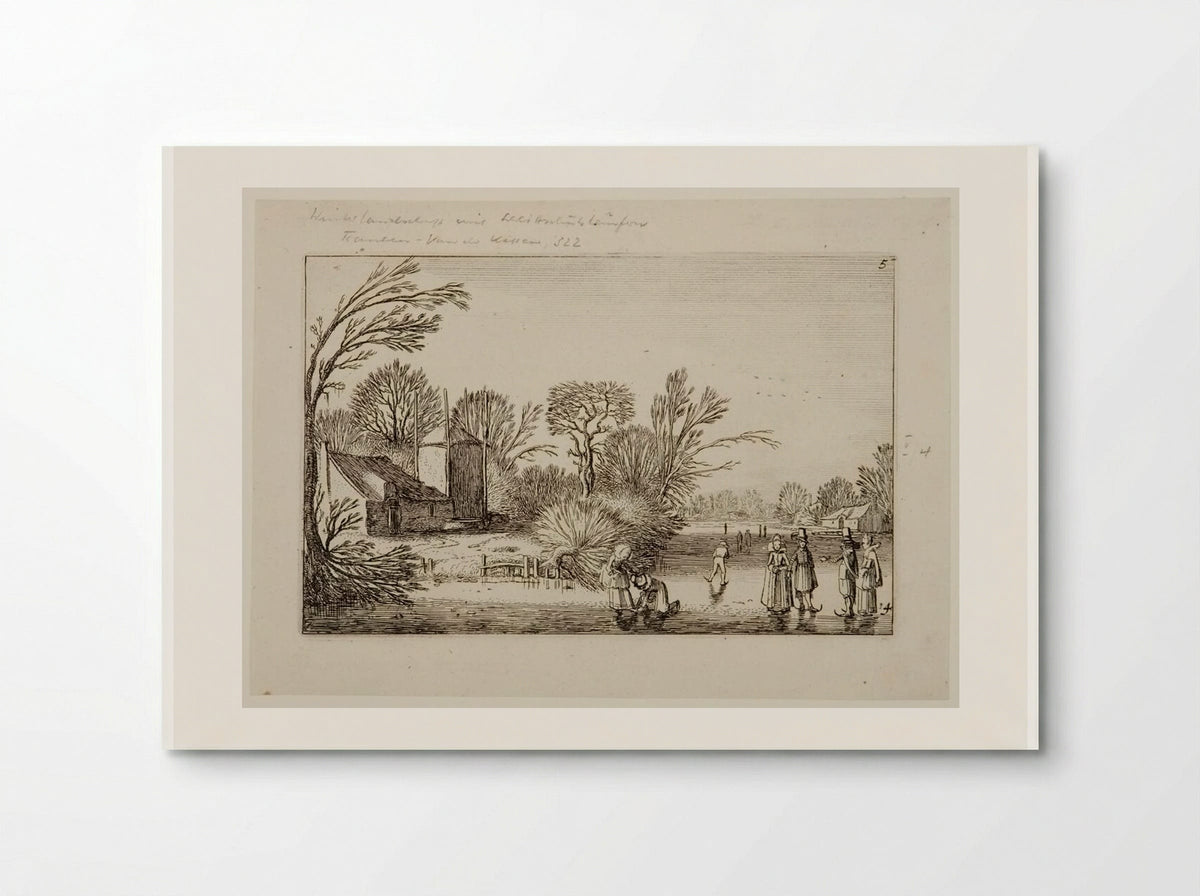 Winter Landscape with Skaters - Jan van de Velde II - Poster