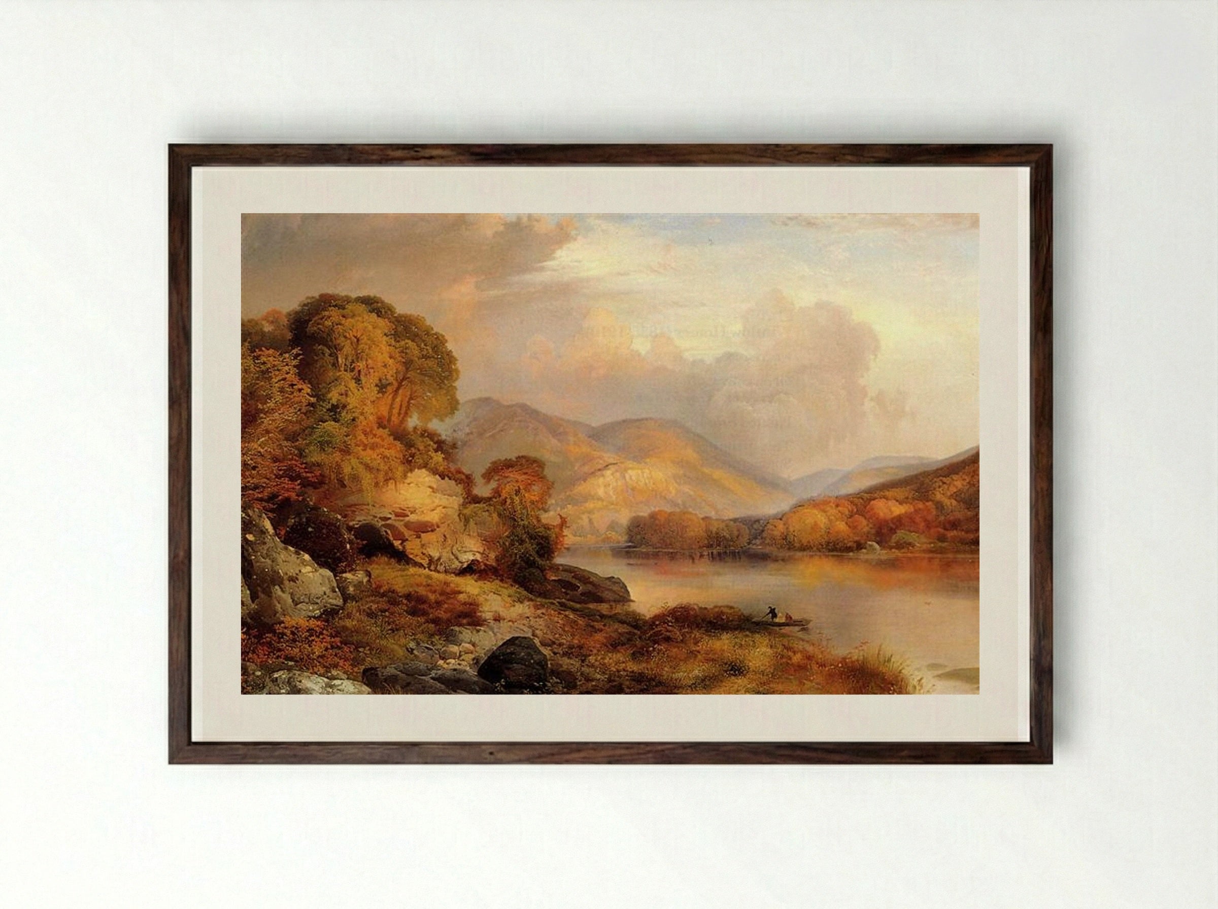 Winter Landscape - Edwin Lord Weeks - Framed Print Dark Wood