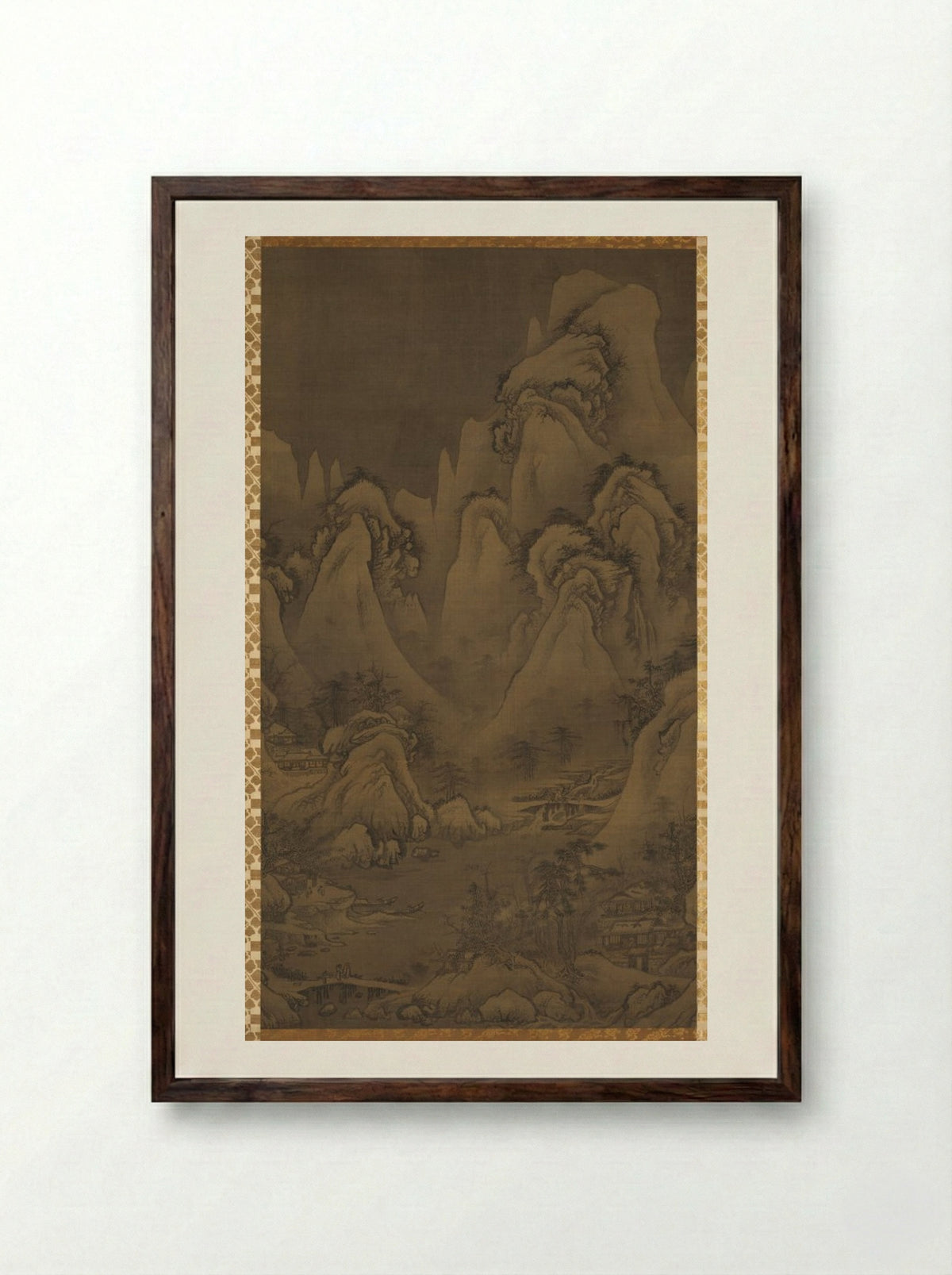 Winter Landscape - Yeoseol - Framed Print Dark Wood
