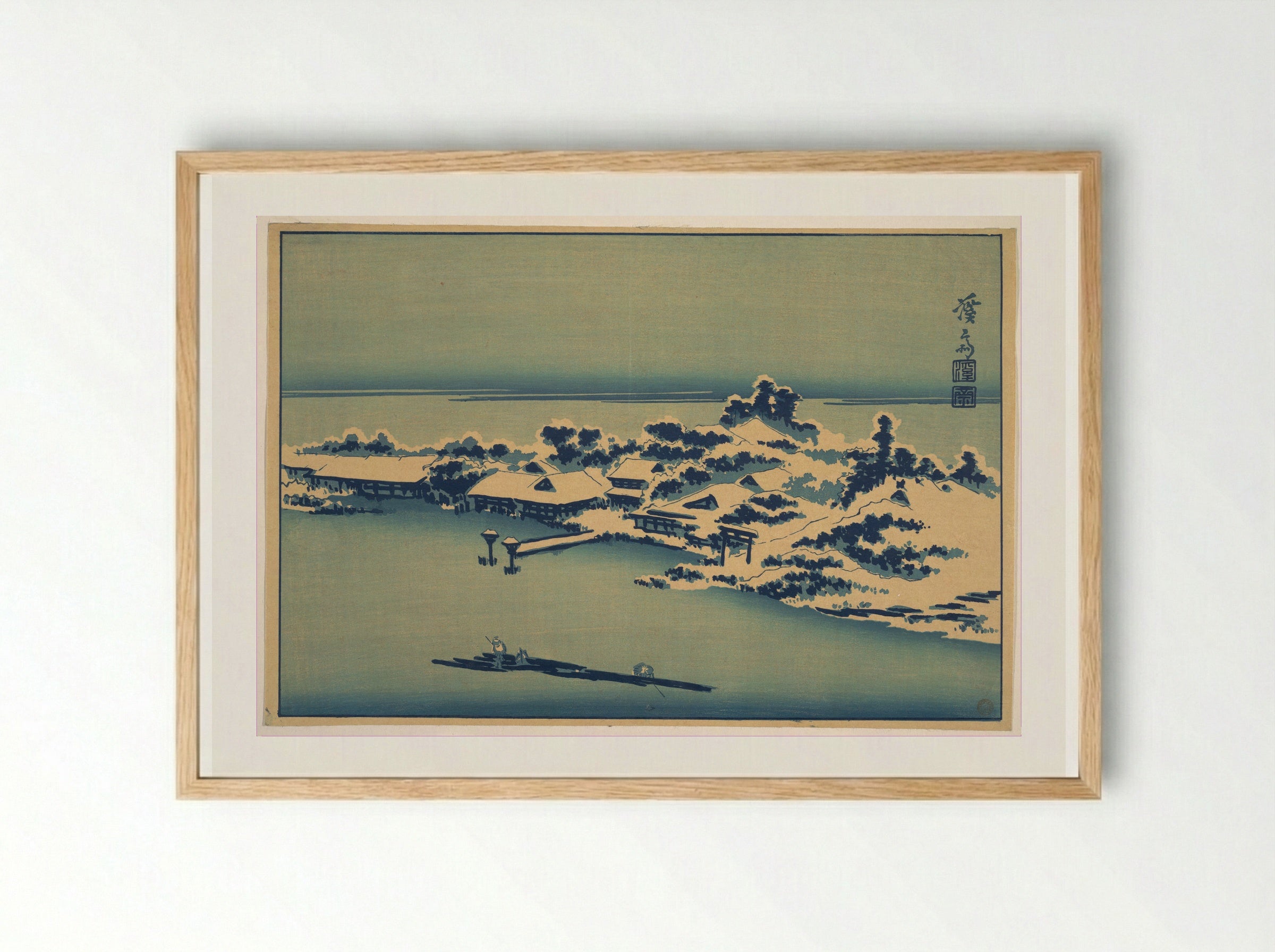 Winter Landscape - Keisai Eisen - Framed Print Wood
