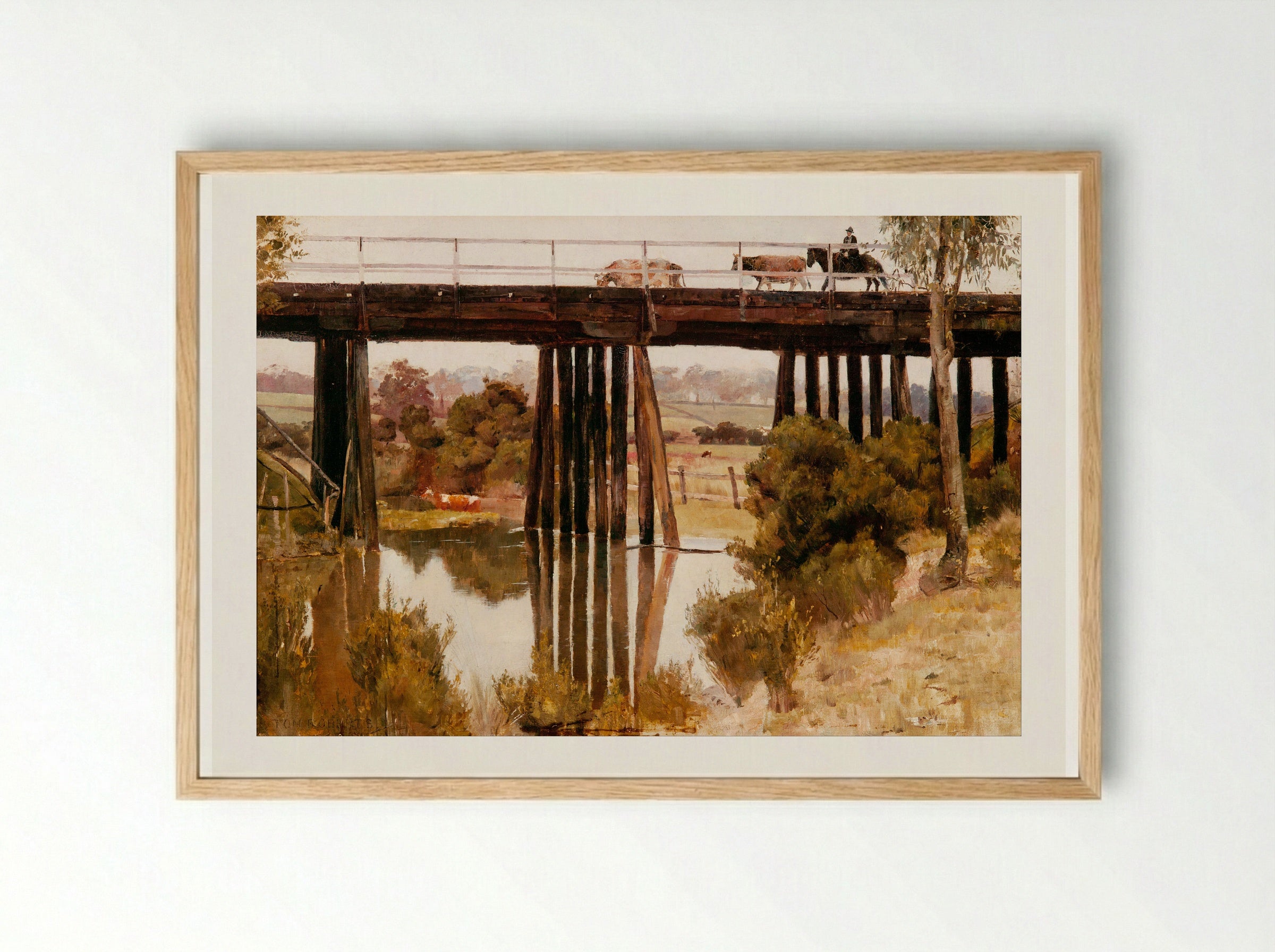 Winter Morning after Rain, Gardiner's Creek - Tom Roberts - Framed Print Wood