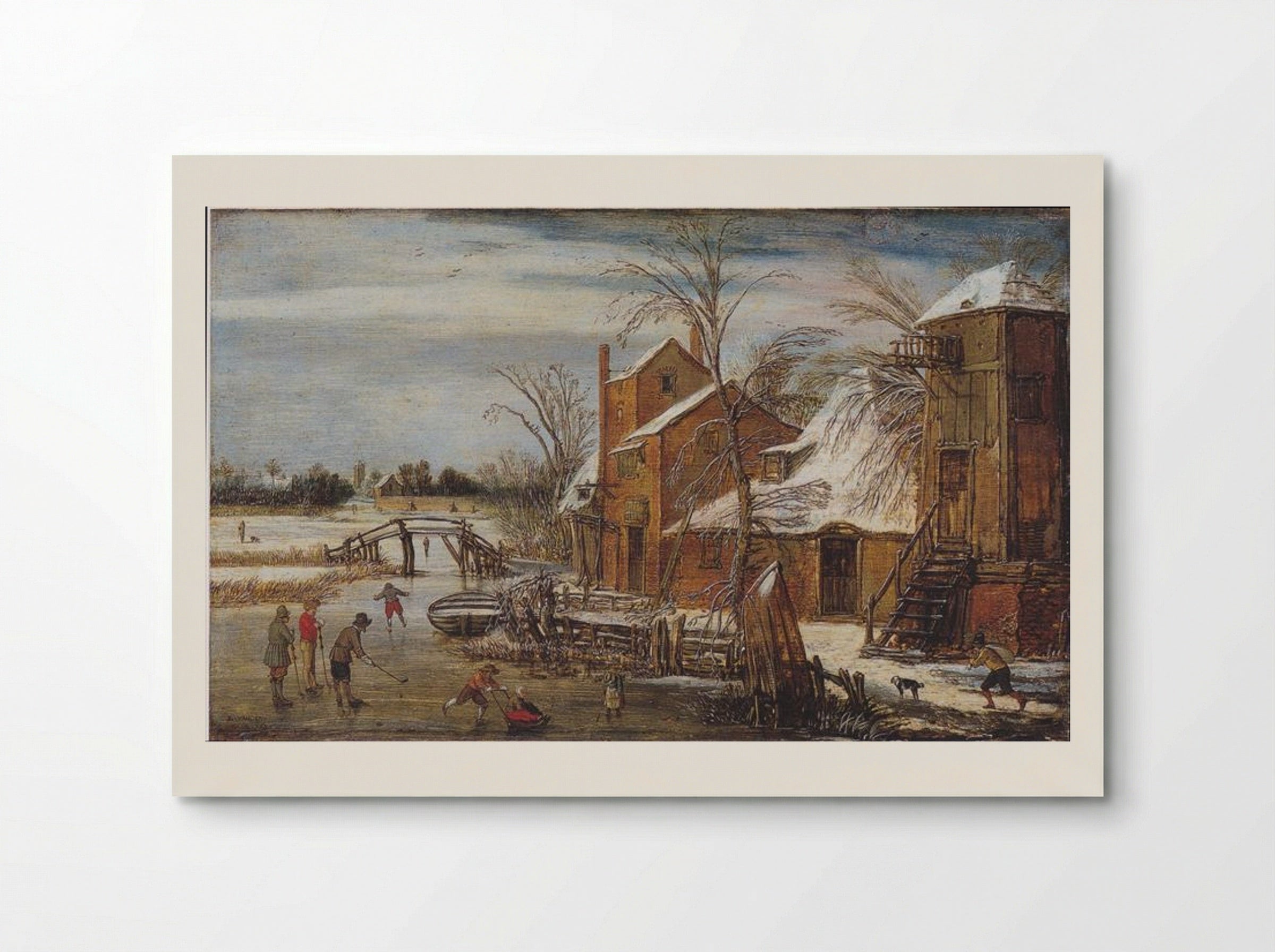 Winter Scene with Skaters - Esaias van de Velde - Poster