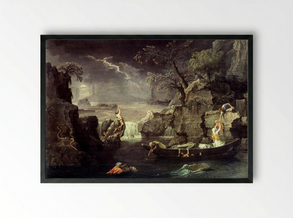 Winter (The Flood) - Nicolas Poussin - Framed Print Black
