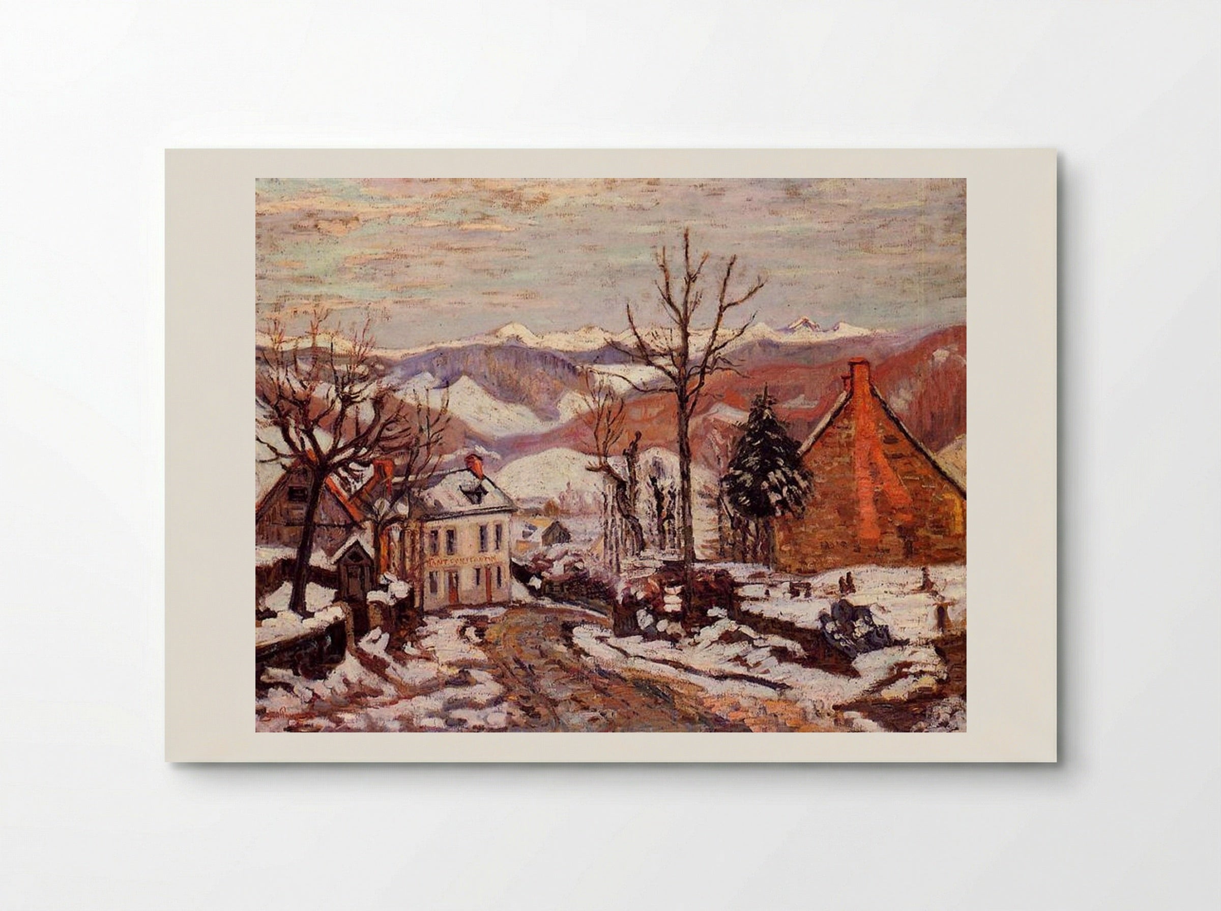 Winter in Saint-Sauves-d'Auvergne - Armand Guillaumin - Poster
