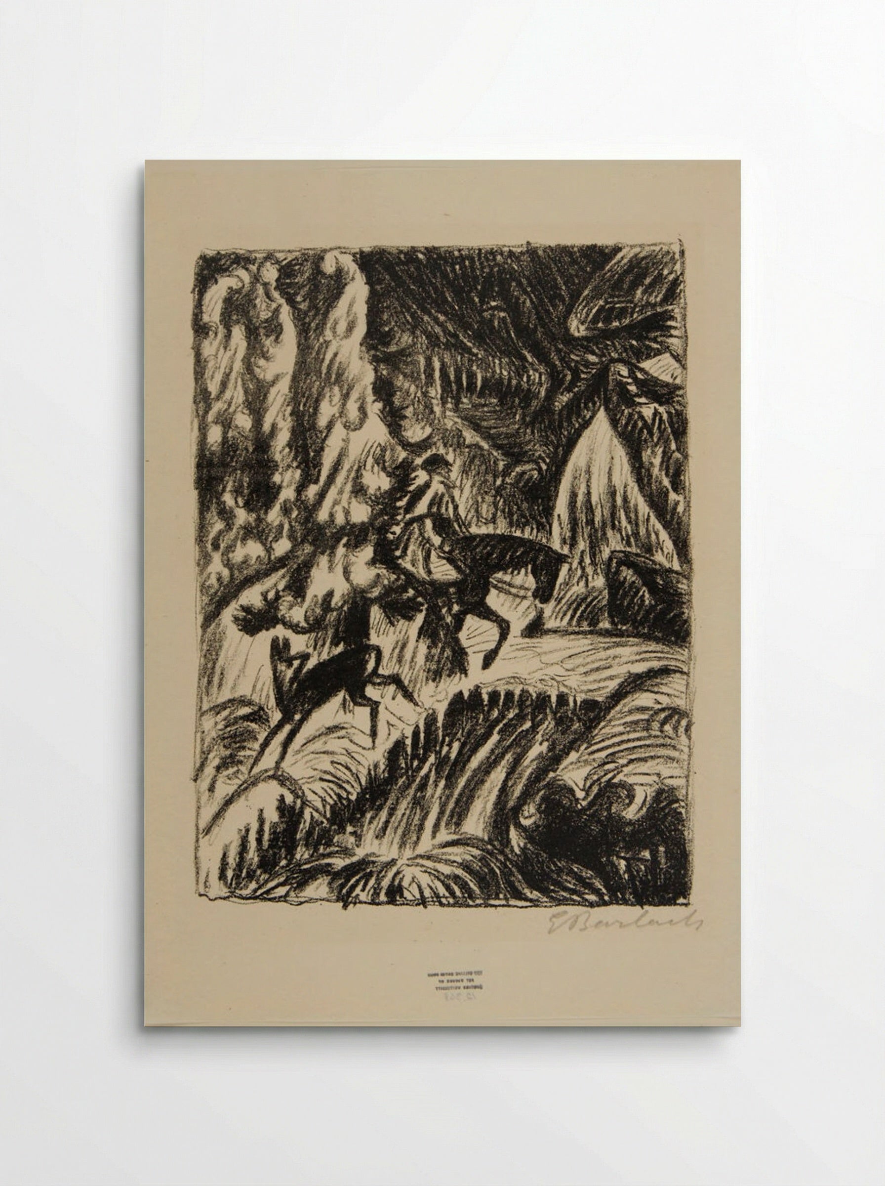 Winter journey in the Harz Mountains 2: The Deer - Ernst Barlach - Poster
