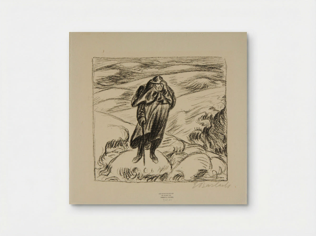 Winter journey in the Harz Mountains 3: Solitary Wanderer - Ernst Barlach - Poster