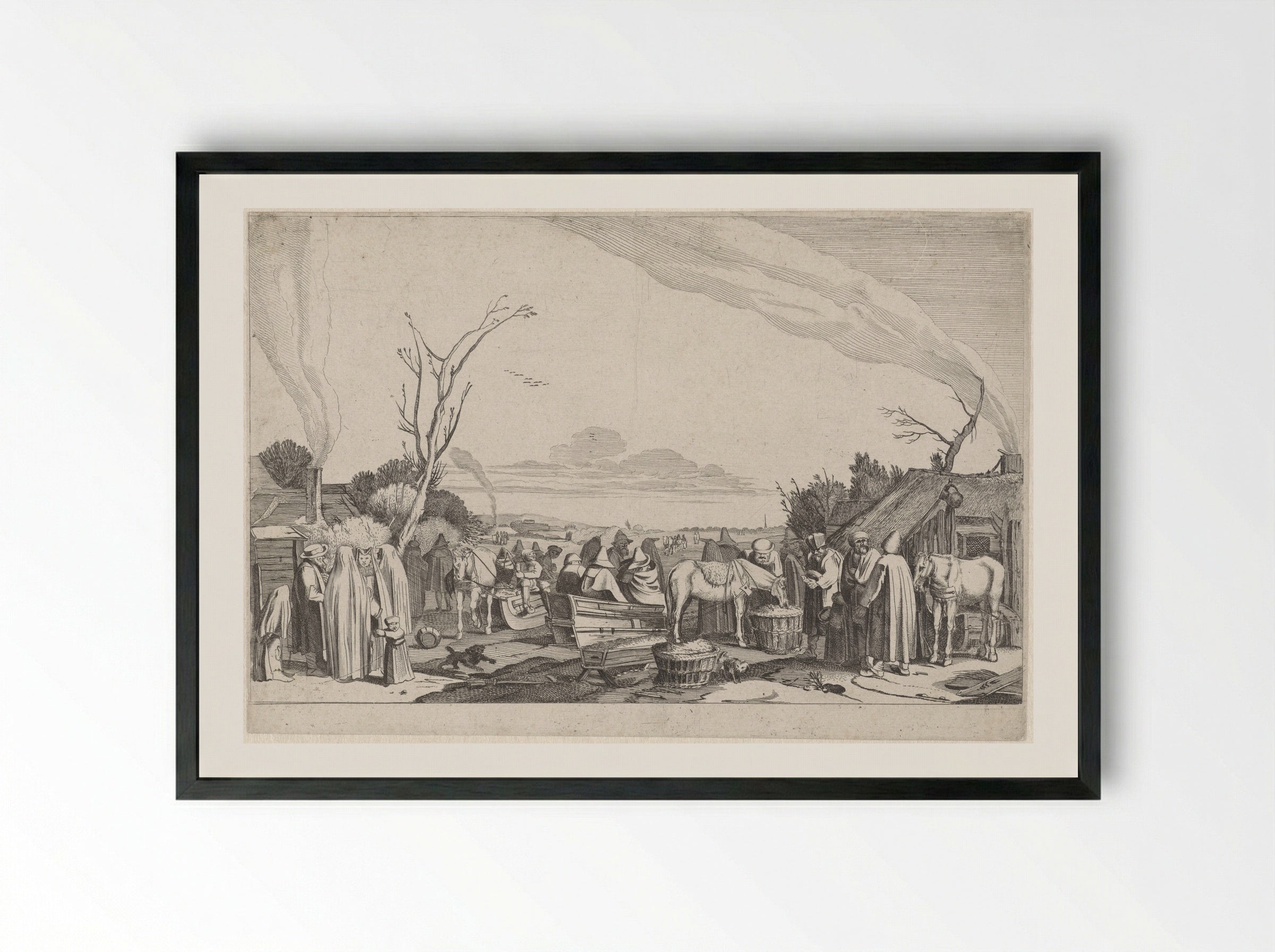 Winter - Gillis van Scheyndel (I) - Framed Print Black